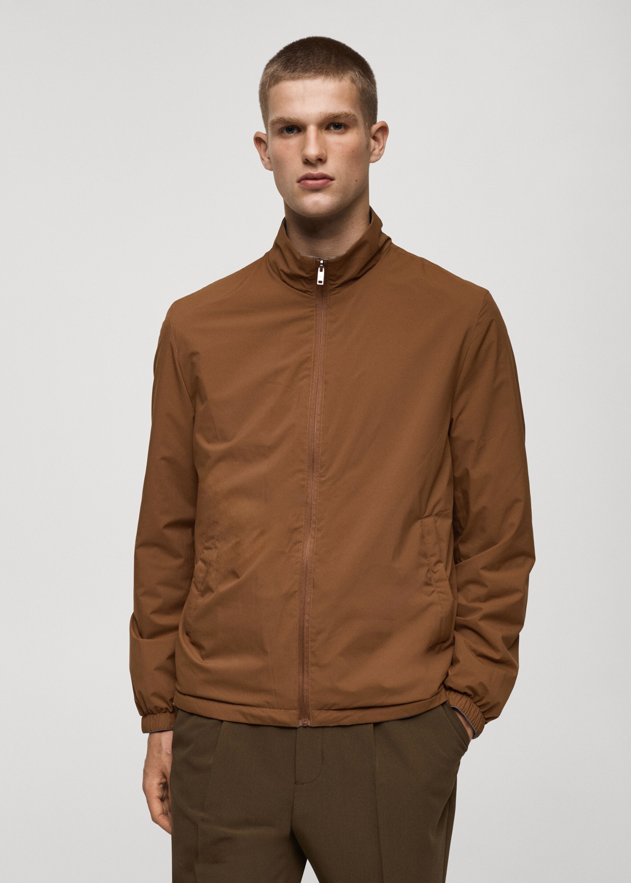 Reversible quilted water repellent reversible jacket - Medium plane