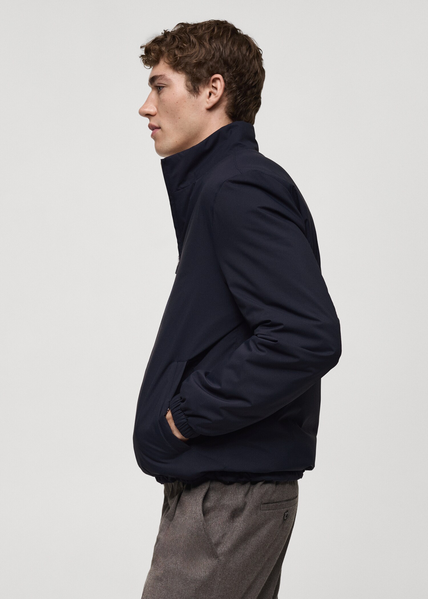 Reversible quilted water-repellent reversible jacket - Details of the article 2