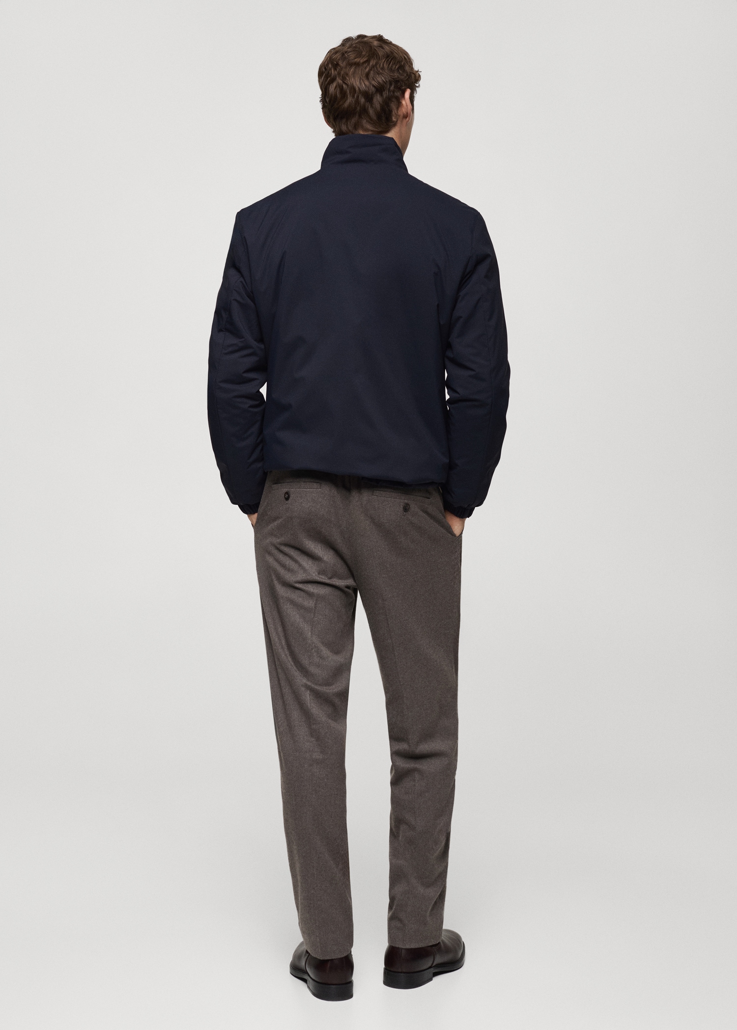 Reversible quilted water-repellent reversible jacket - Reverse of the article