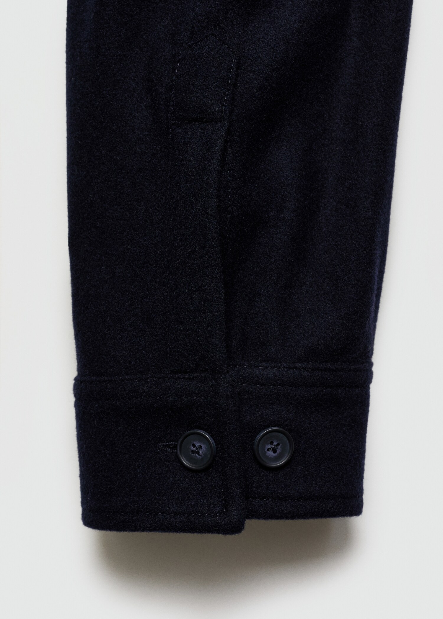 Wool overshirt with pockets - Details of the article 0