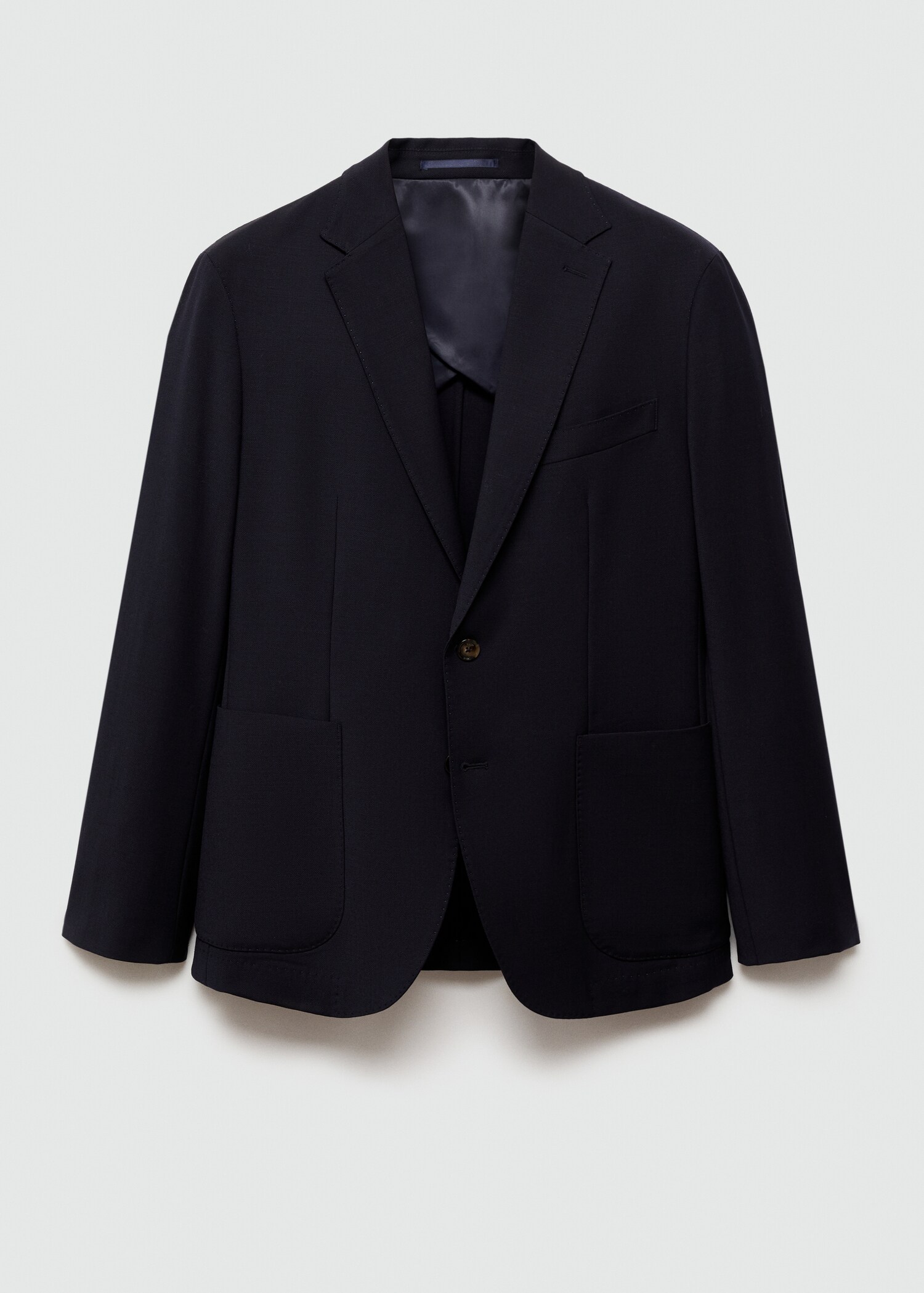 Slim-fit wool jacket with pockets - Article without model