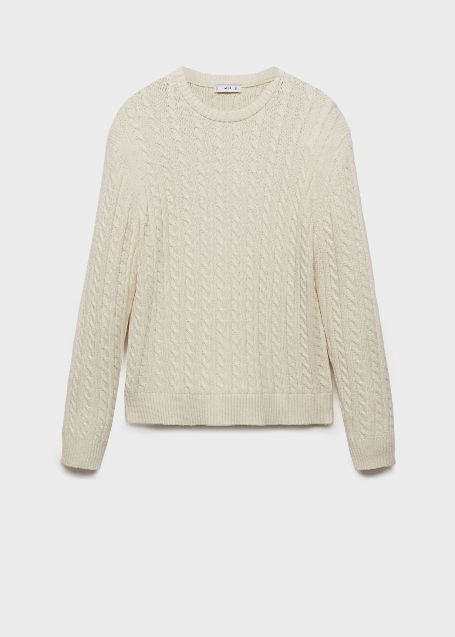 Cable-knit cotton-blend sweater - Article without model