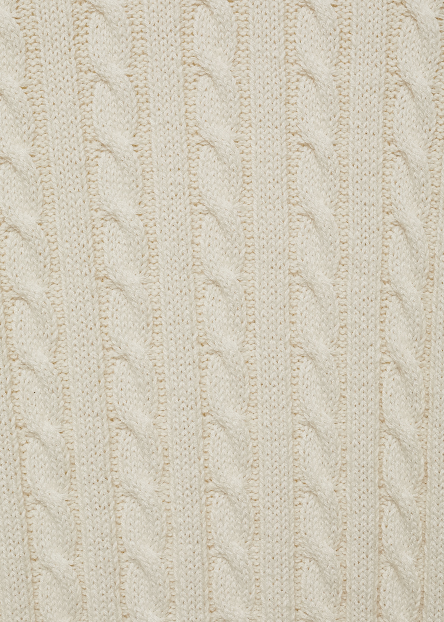 Cable-knit cotton-blend sweater - Details of the article 0