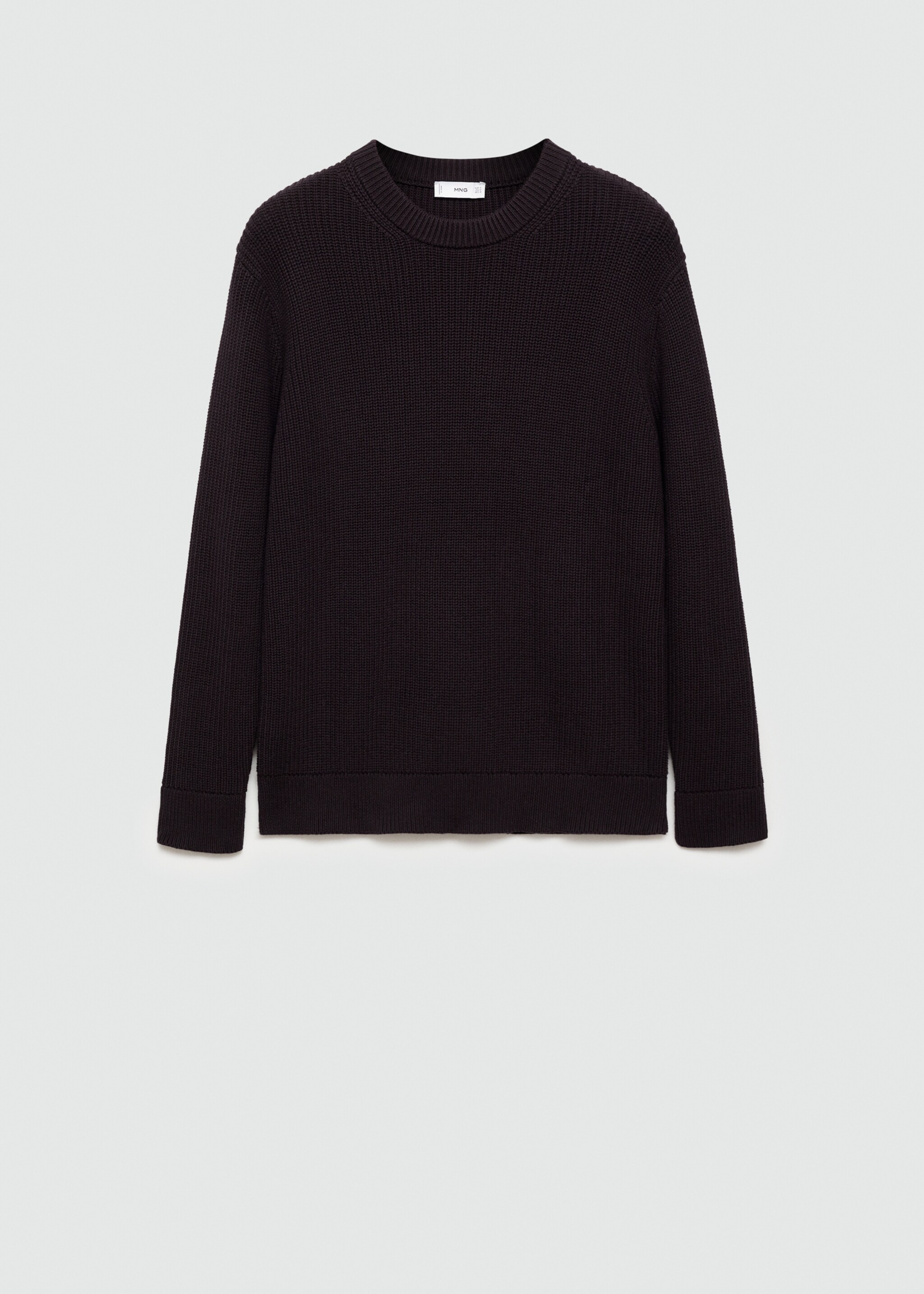 Ribbed cotton knitted sweater - Article without model