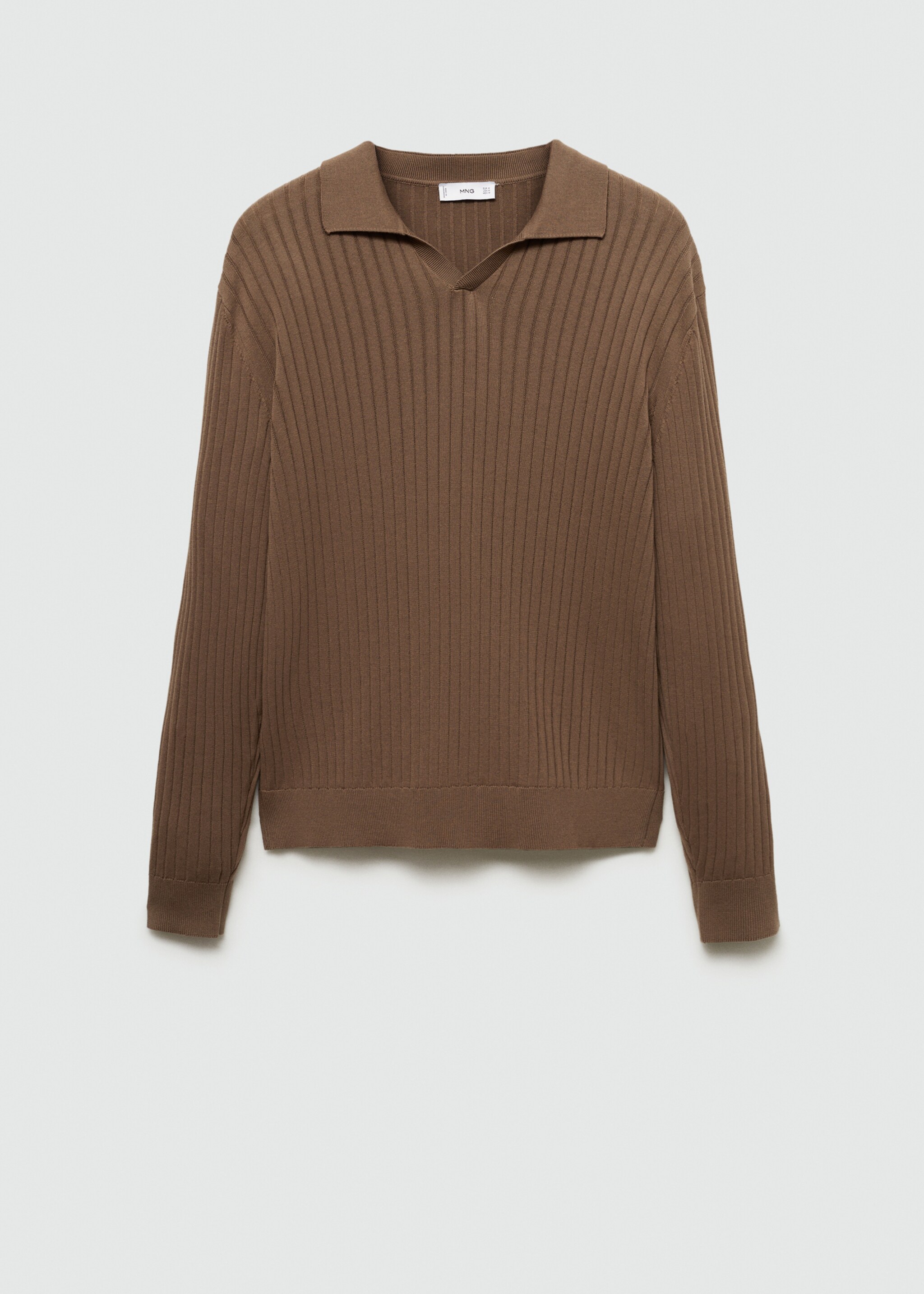 Jersey polo punto fino canalé - Artículo sin modelo