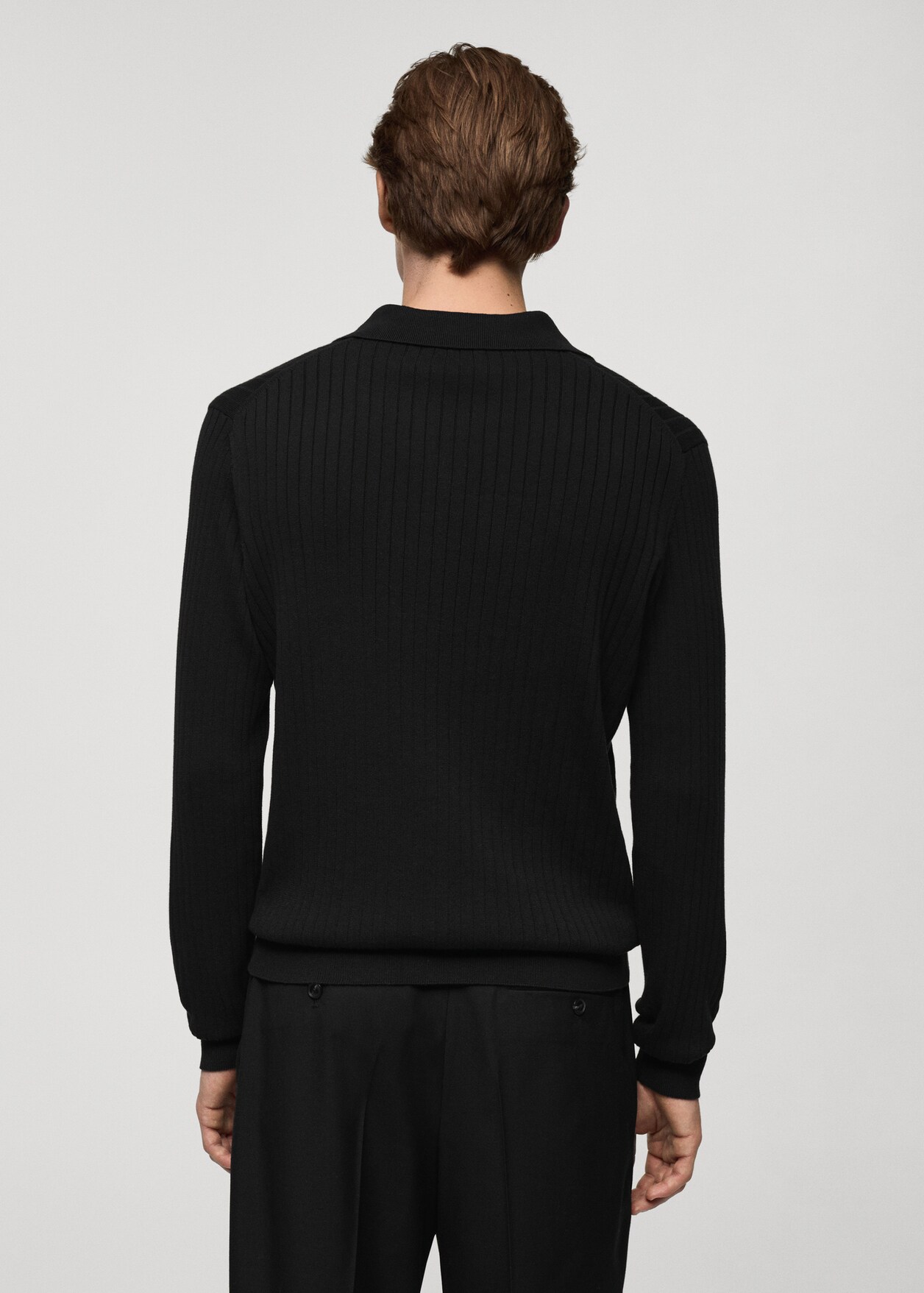 Kin Kin Ribbed Knit Sweater Polo