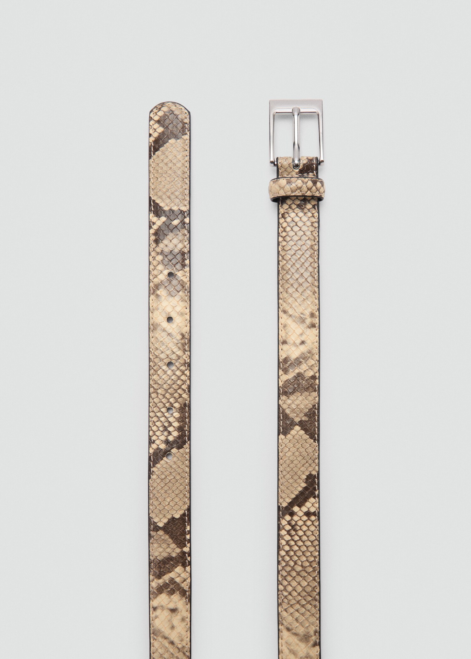Skinny snake-effect belt - Details of the article 1
