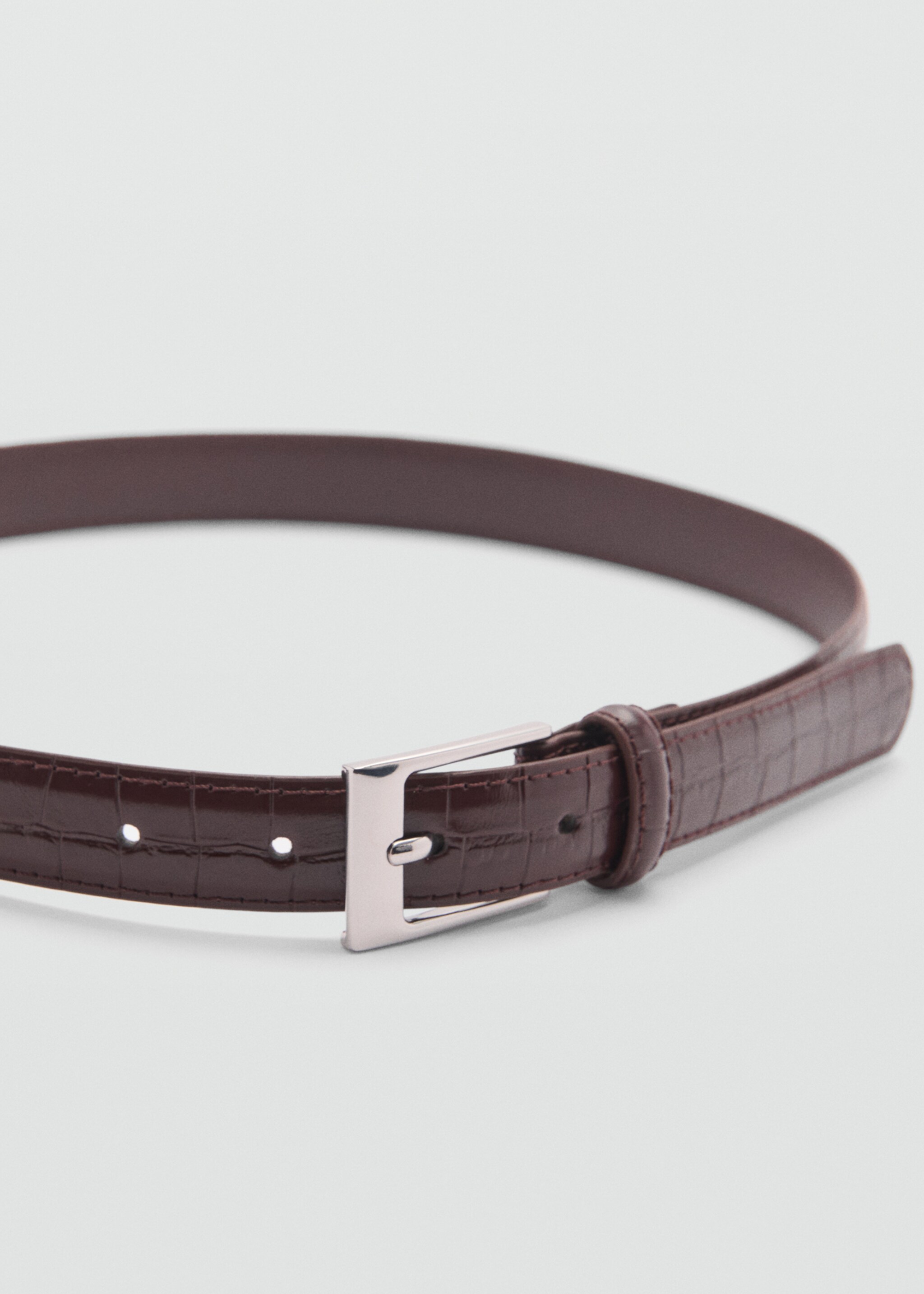 Skinny snake-effect belt - Medium plane