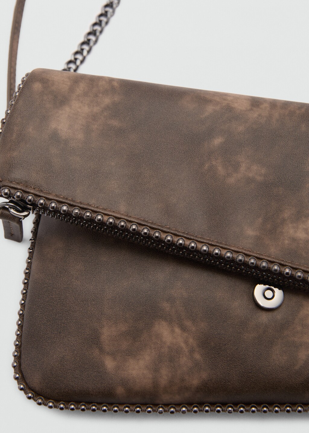 Mango Teen Chain Envelope Bag Brown One Size Teenage Girl