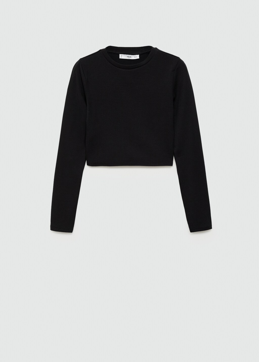 Tシャツ・カットソー Long-sleeved ribbed jersey T-shirt MJL939_133O_F0002_S_231 Grey Long-sleeved Ribbed Jersey T-shirt | Miu Miu