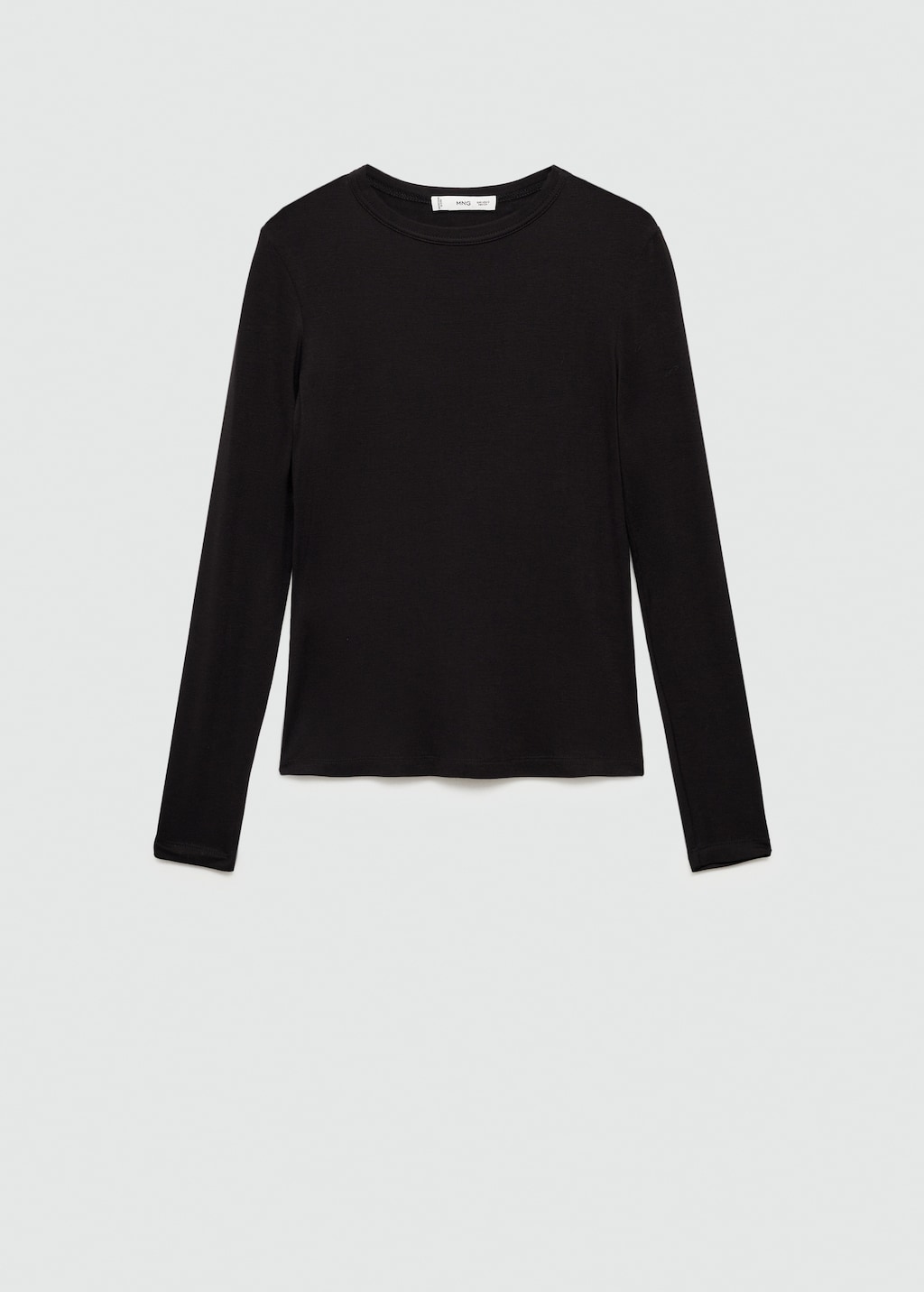 Long sleeve black crew neck top hotsell