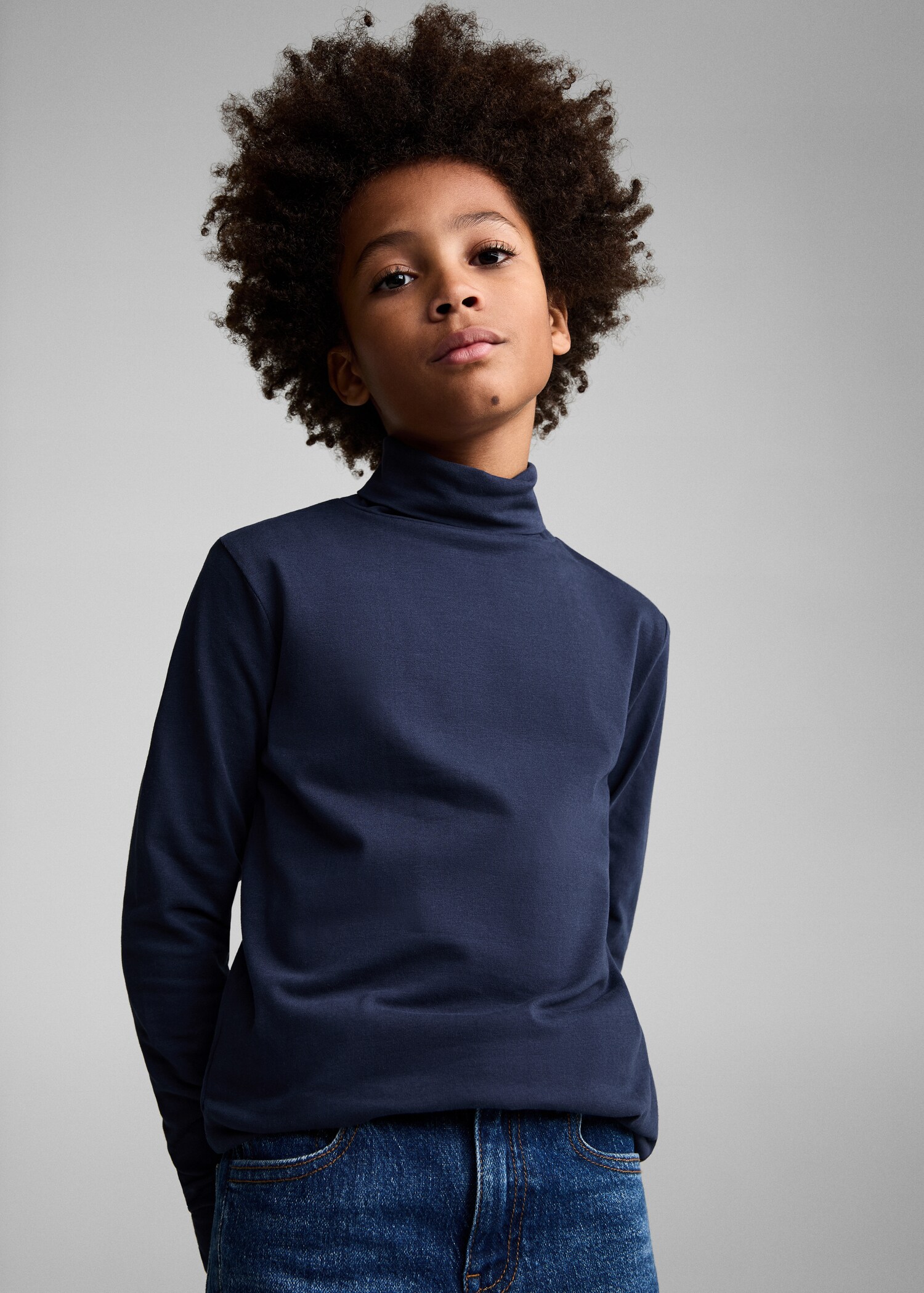 Turtleneck long-sleeved t-shirt - Medium plane