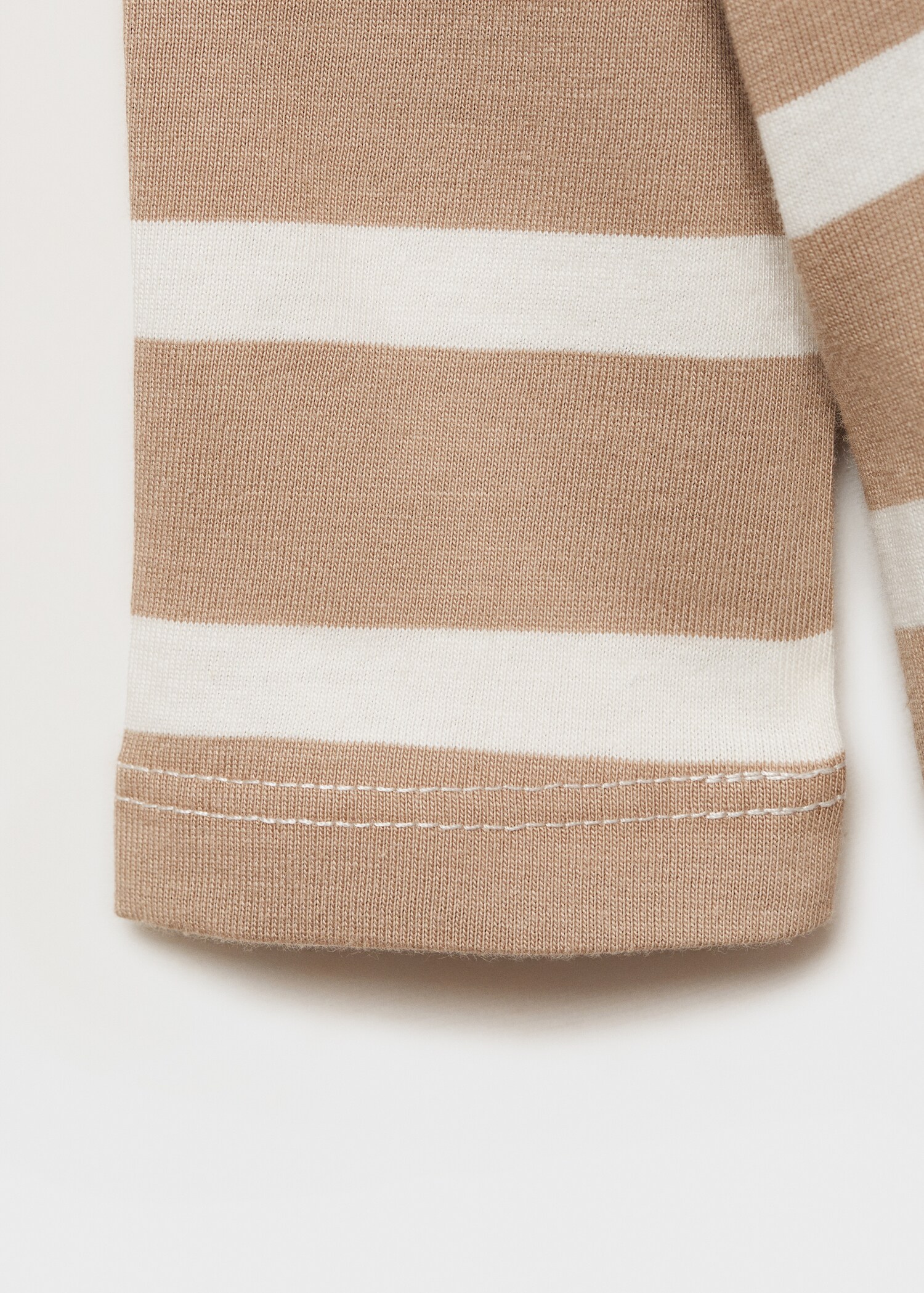Striped t-shirt with embroidered detail - Details of the article 0