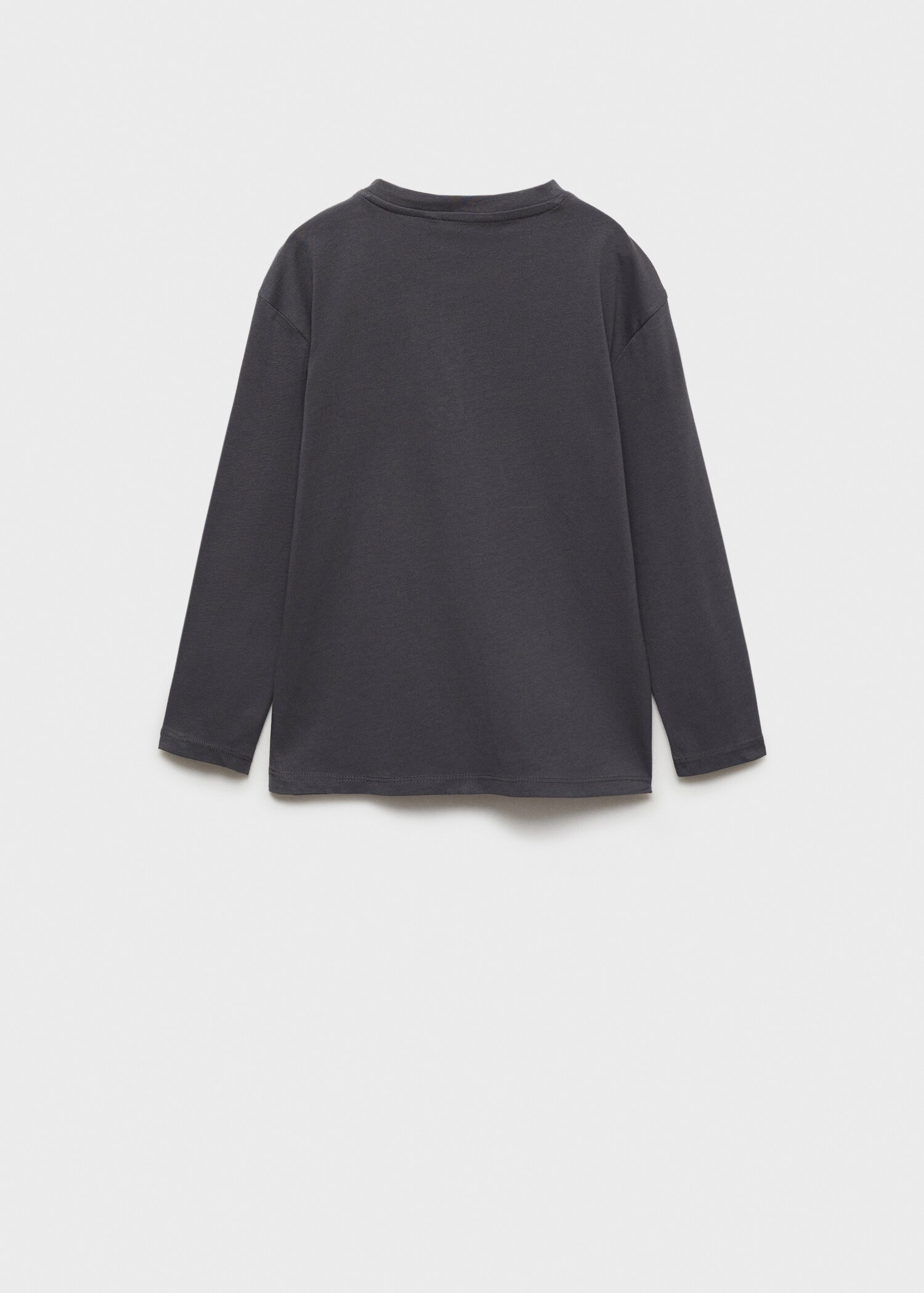 Buttoned cotton T-shirt - Reverse of the article