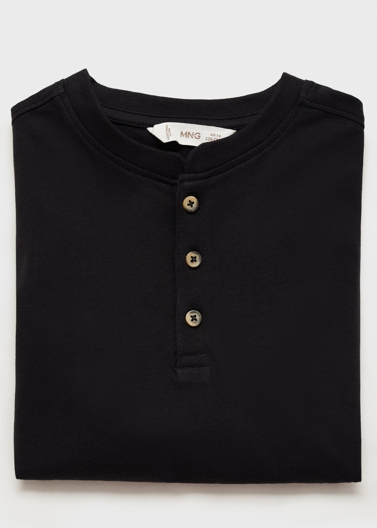 Buttoned cotton T-shirt - Details of the article 0