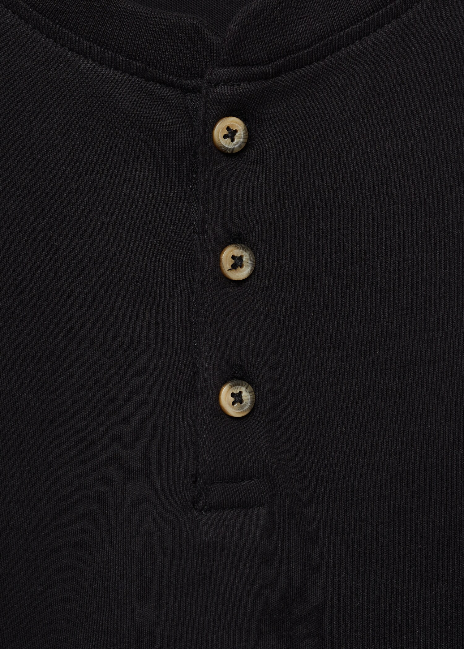 Buttoned cotton T-shirt - Details of the article 8