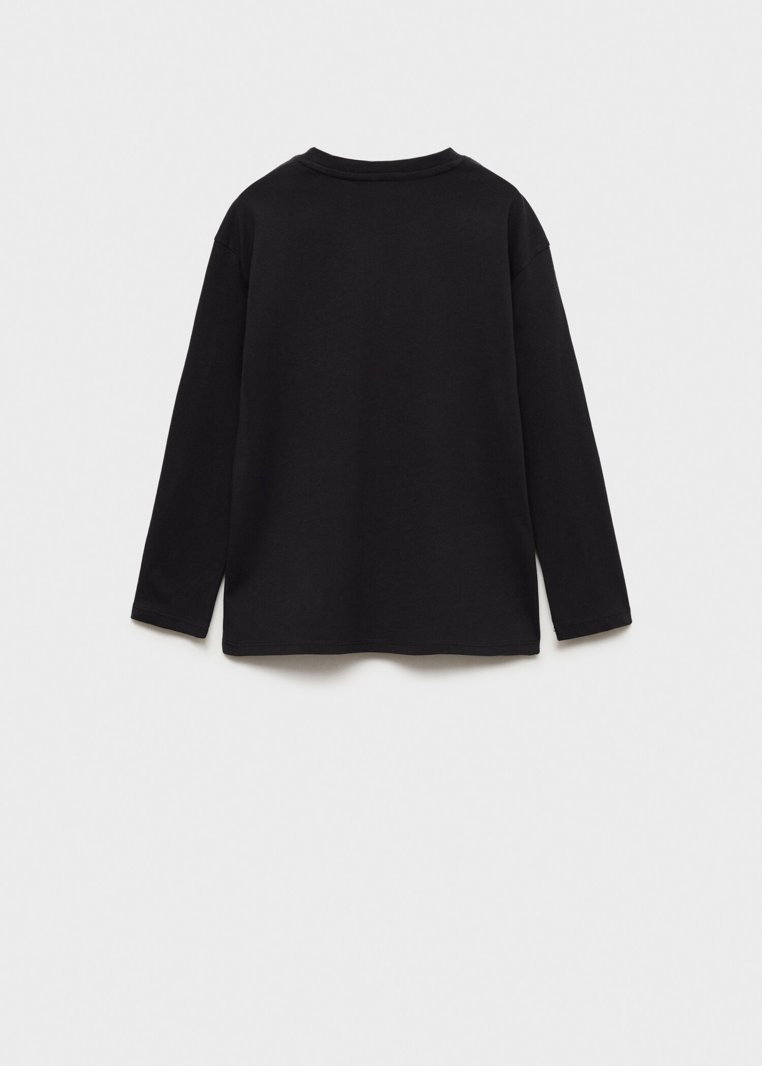 Buttoned cotton T-shirt - Reverse of the article