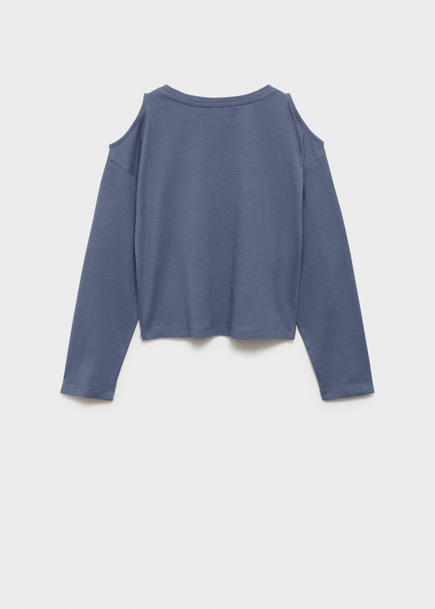 Cotton t-shirt with shoulder opening - Reverse of the article