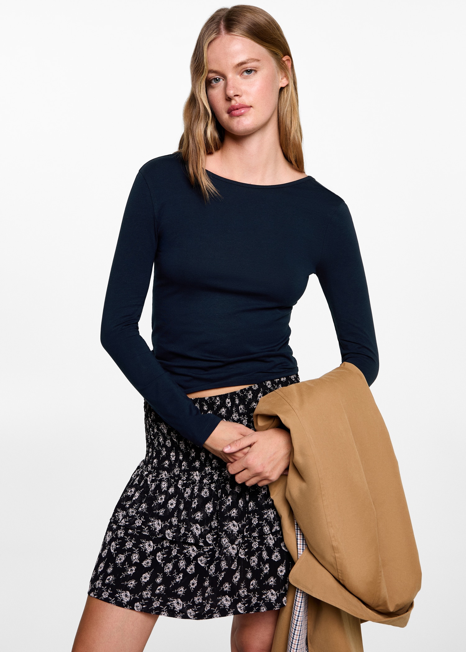 Long sleeved t-shirt back open - Medium plane
