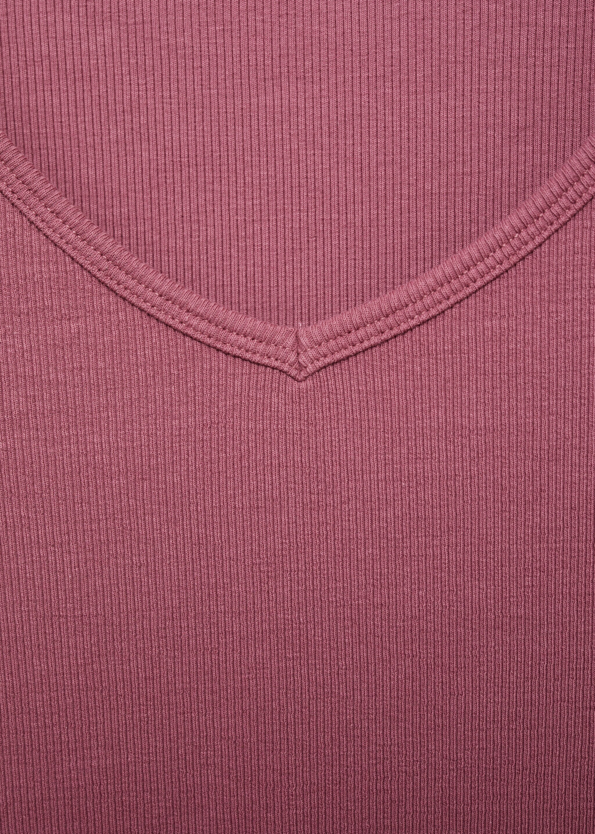 Long-sleeved V-neck T-shirt - Деталь изделия 8