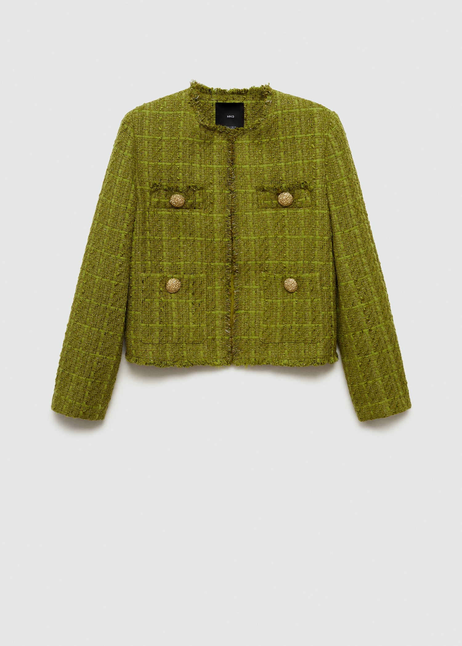 Tweed jacket with jewel buttons MANGO Syria