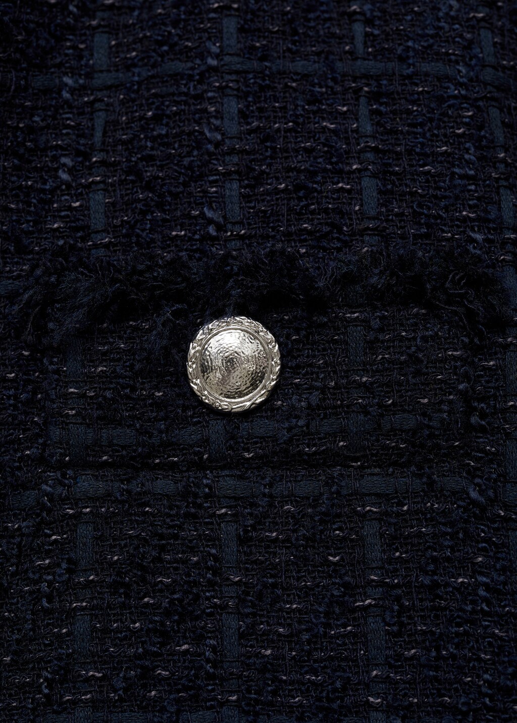 Mango Tweed jacket with jewel buttons thumbnail