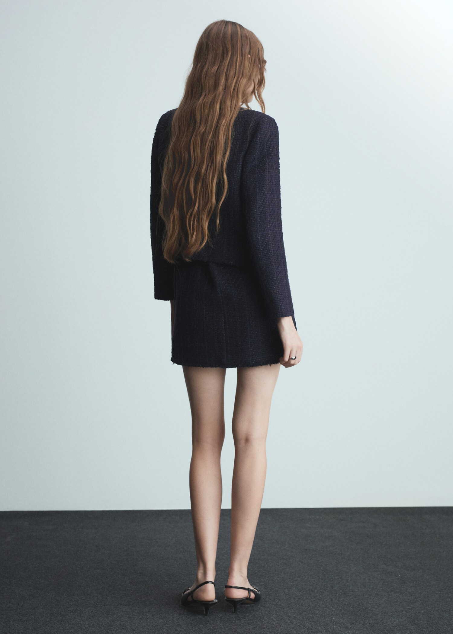 Tweed jacket with jewel buttons - Reverse of the article
