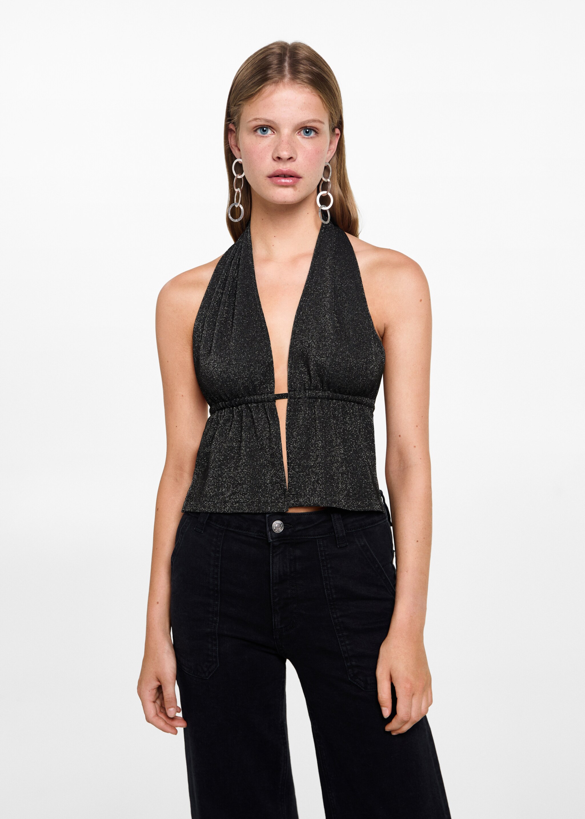 Lurex top with open back  - Medium plane