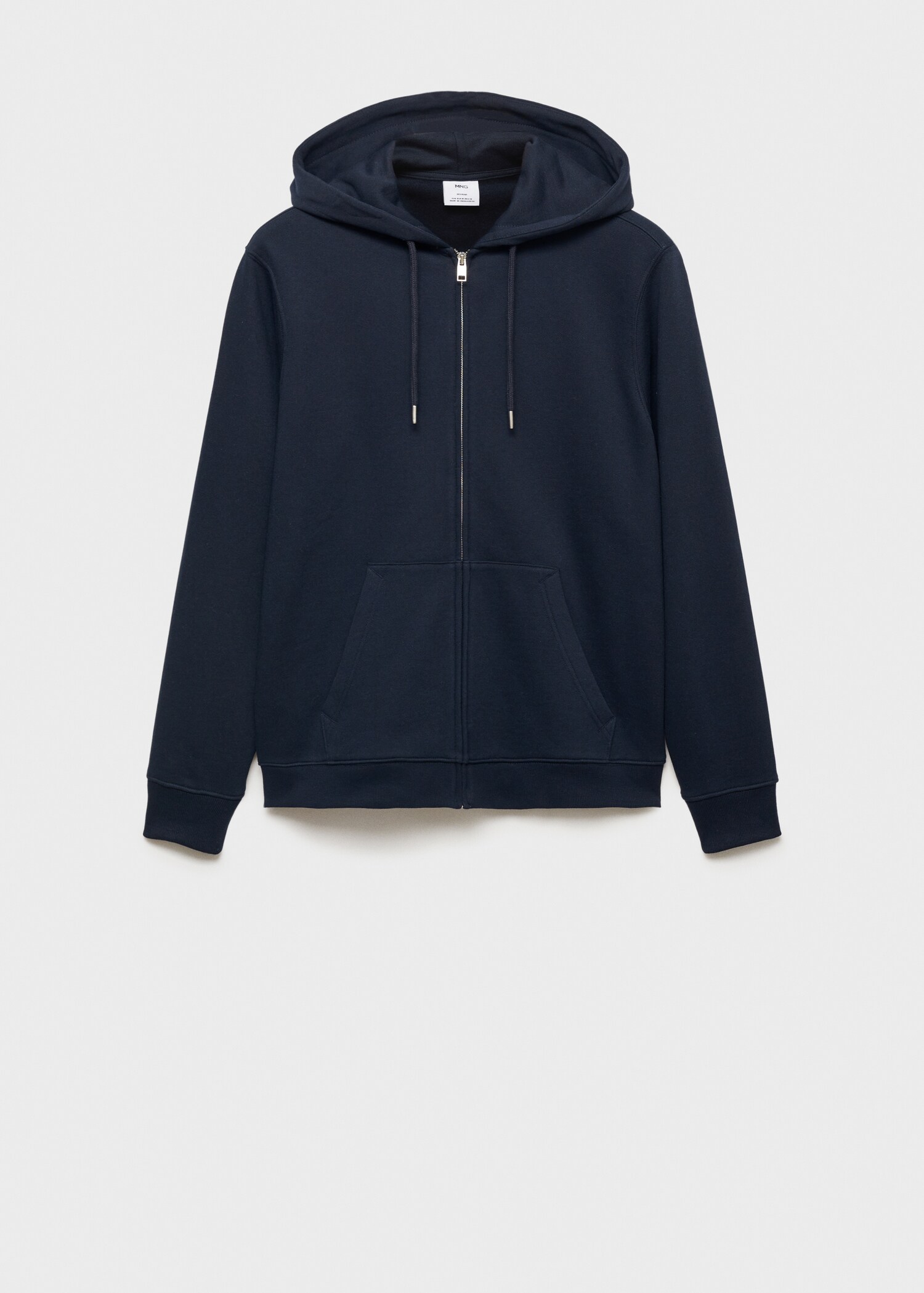 Cotton zip-up hoodie - Article without model