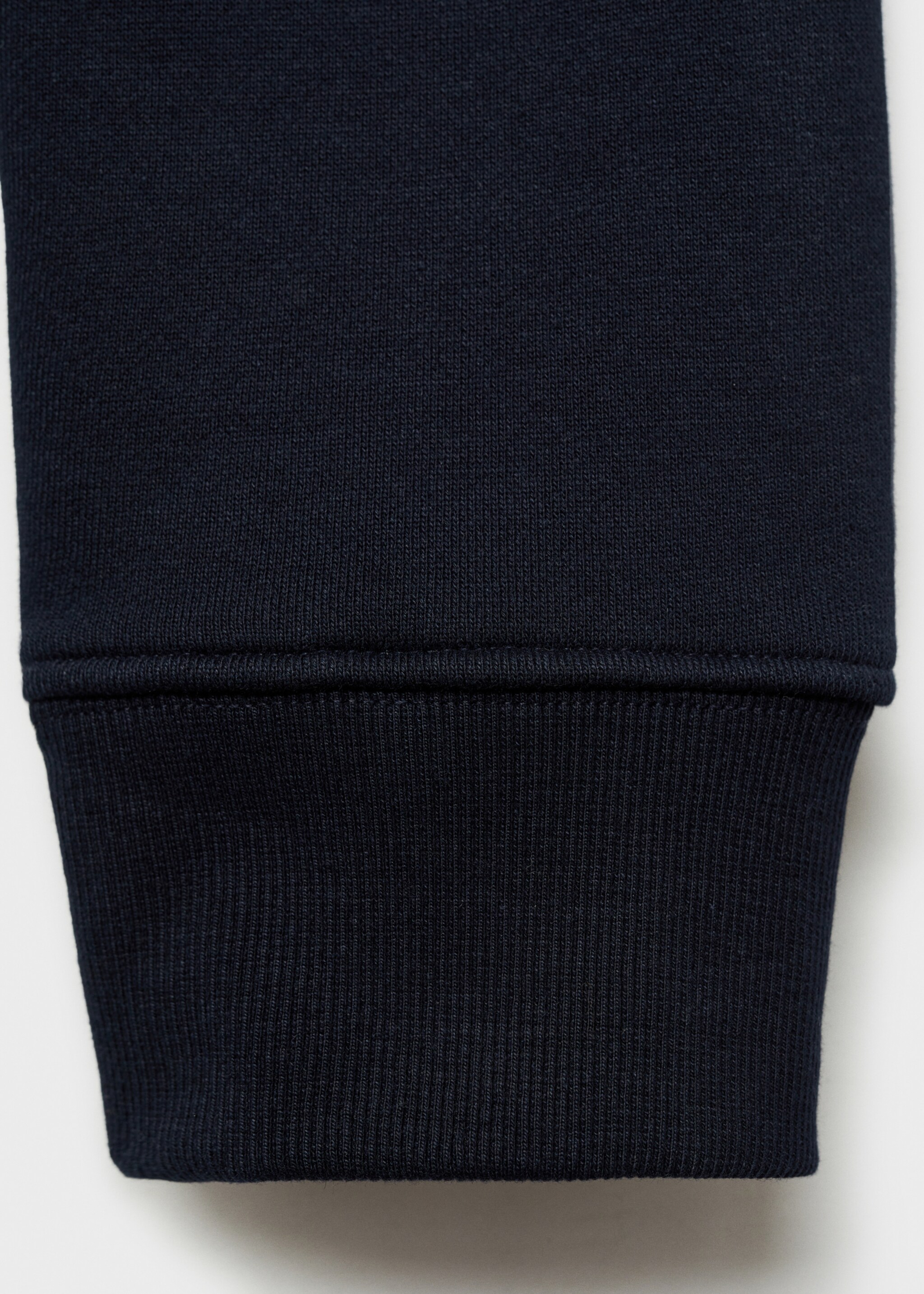 Sudadera algodón cuello cremallera - Detalle del artículo 0, Azul marino oscuro. Ref: 77007119-00.