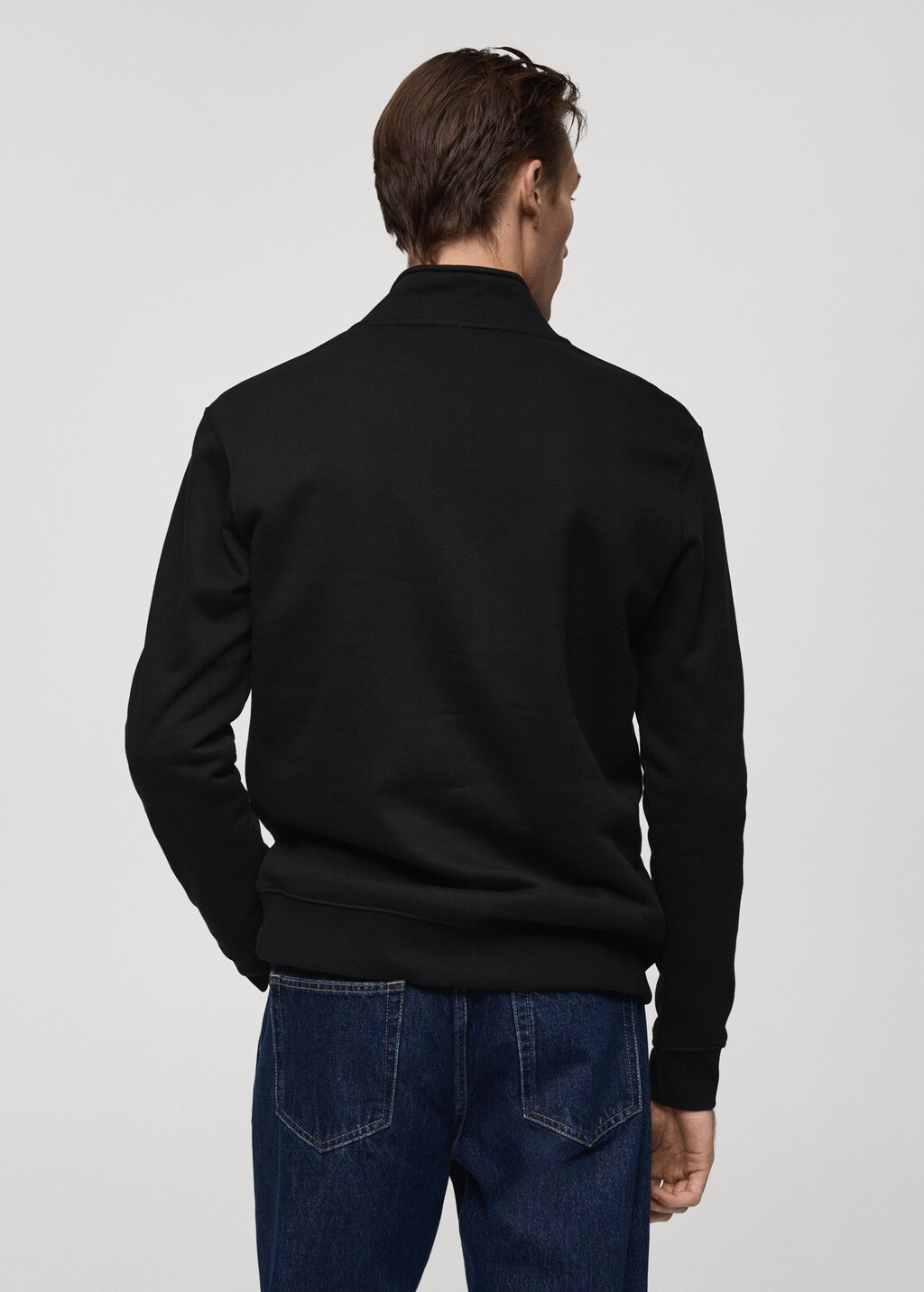 Sudadera 100 algodon cuello perkins Hombre MANGO EE.UU