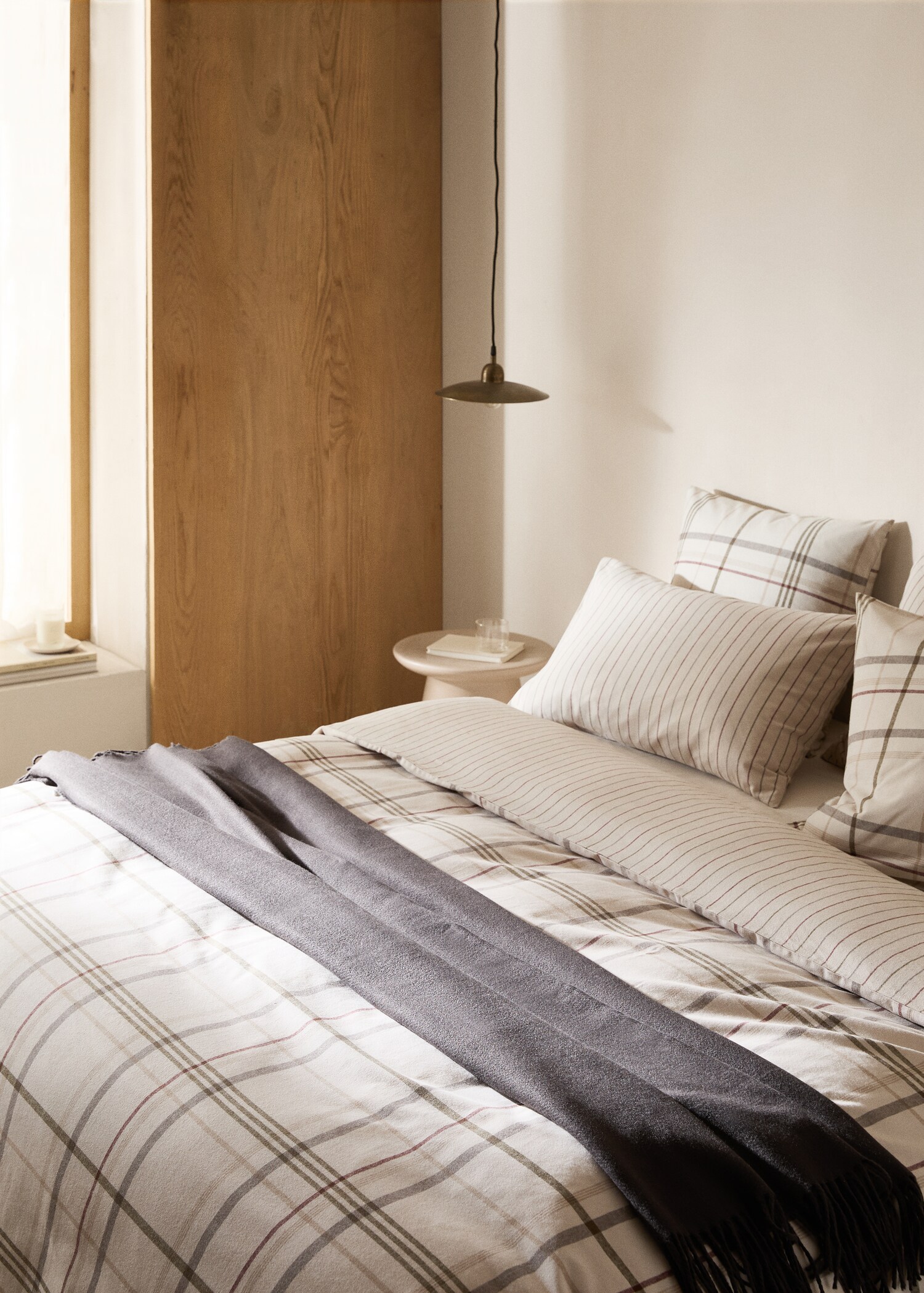 Housse de couette réversible flanelle carreaux lit 150 cm - Détail de l'article 7