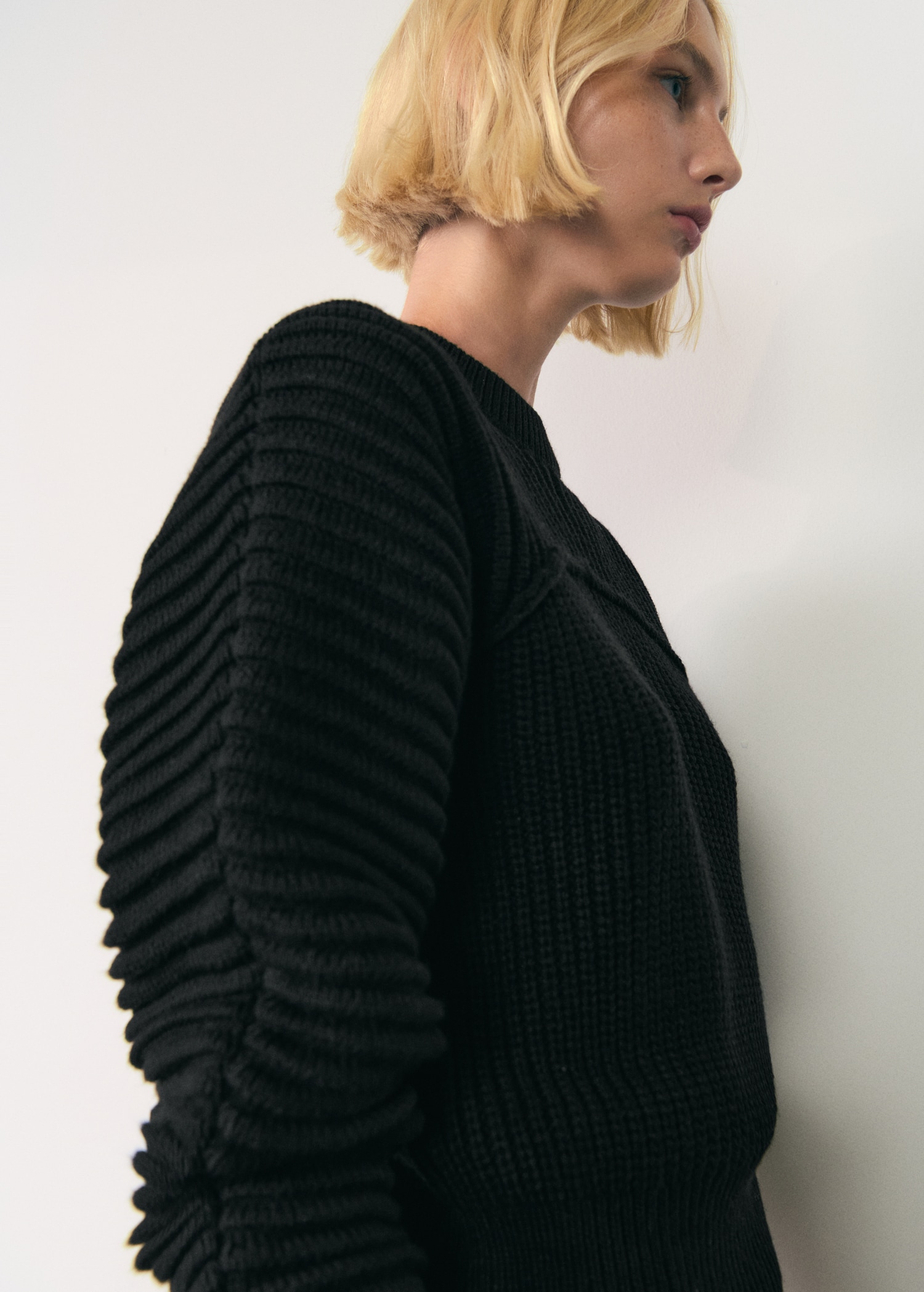 Pull-over maille manches bouffantes Femme MANGO France (La