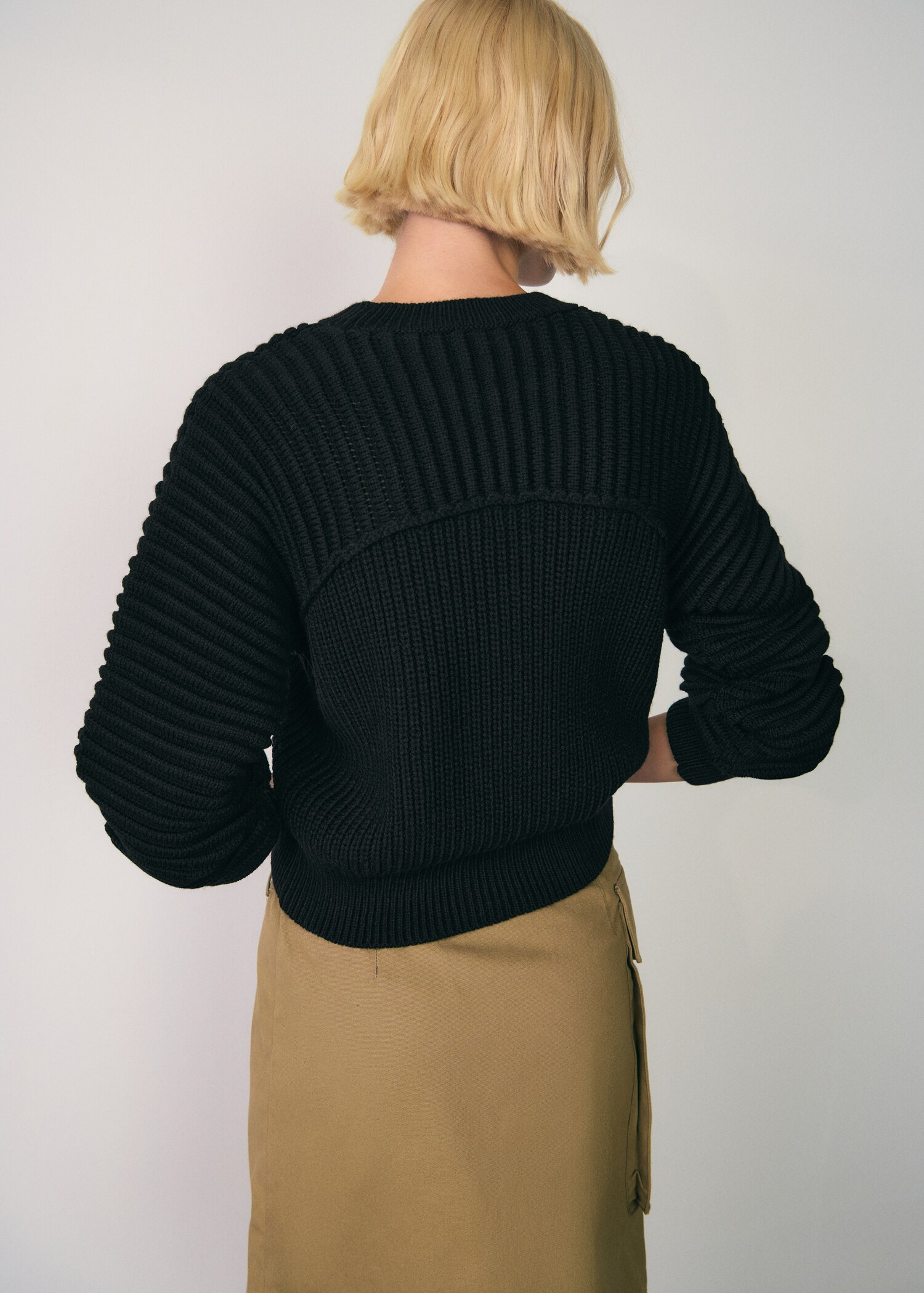 Pull-over maille manches bouffantes - Verso de l’article