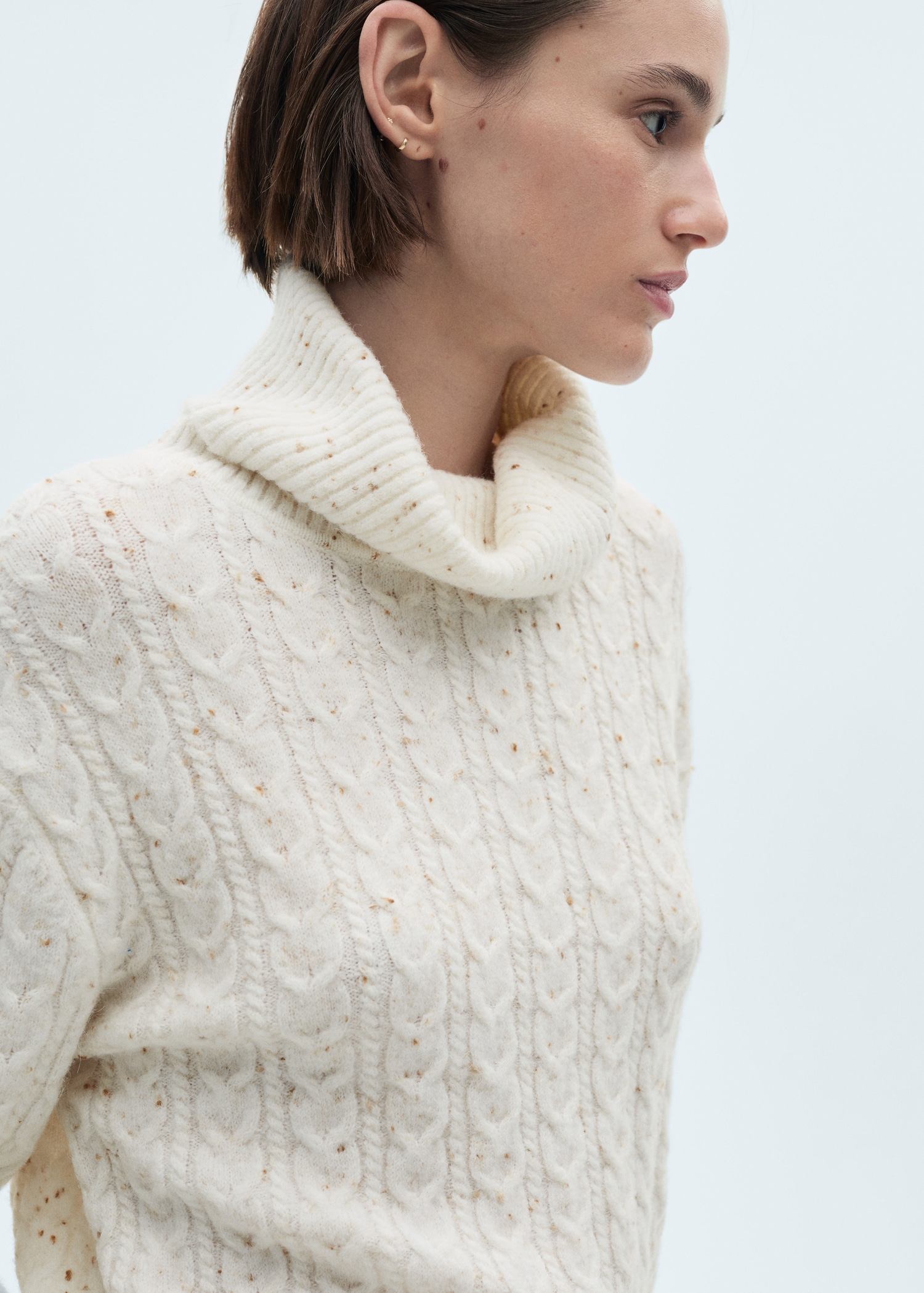 Pull-over torsades col roulé - Détail de l'article 1