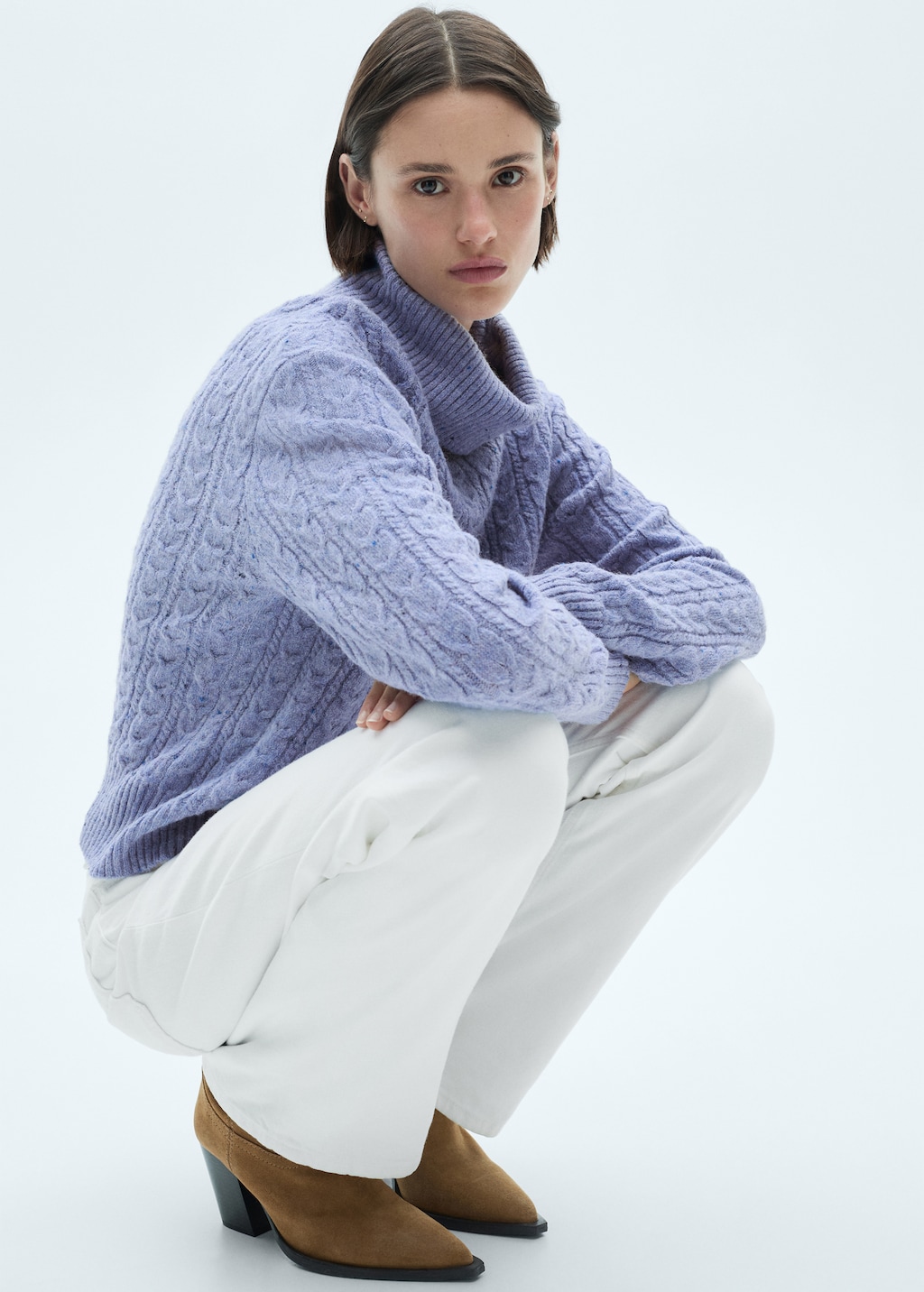 Mango Twisted turtleneck sweater thumbnail