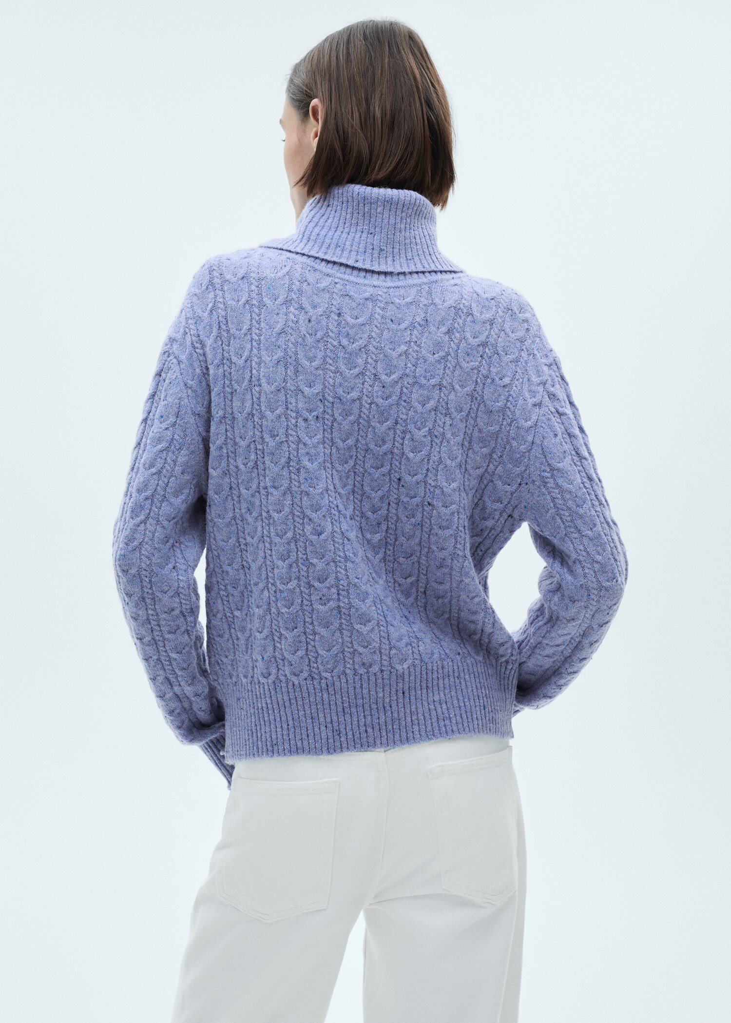Jersey trenzado cuello vuelto - Reverso del artículo