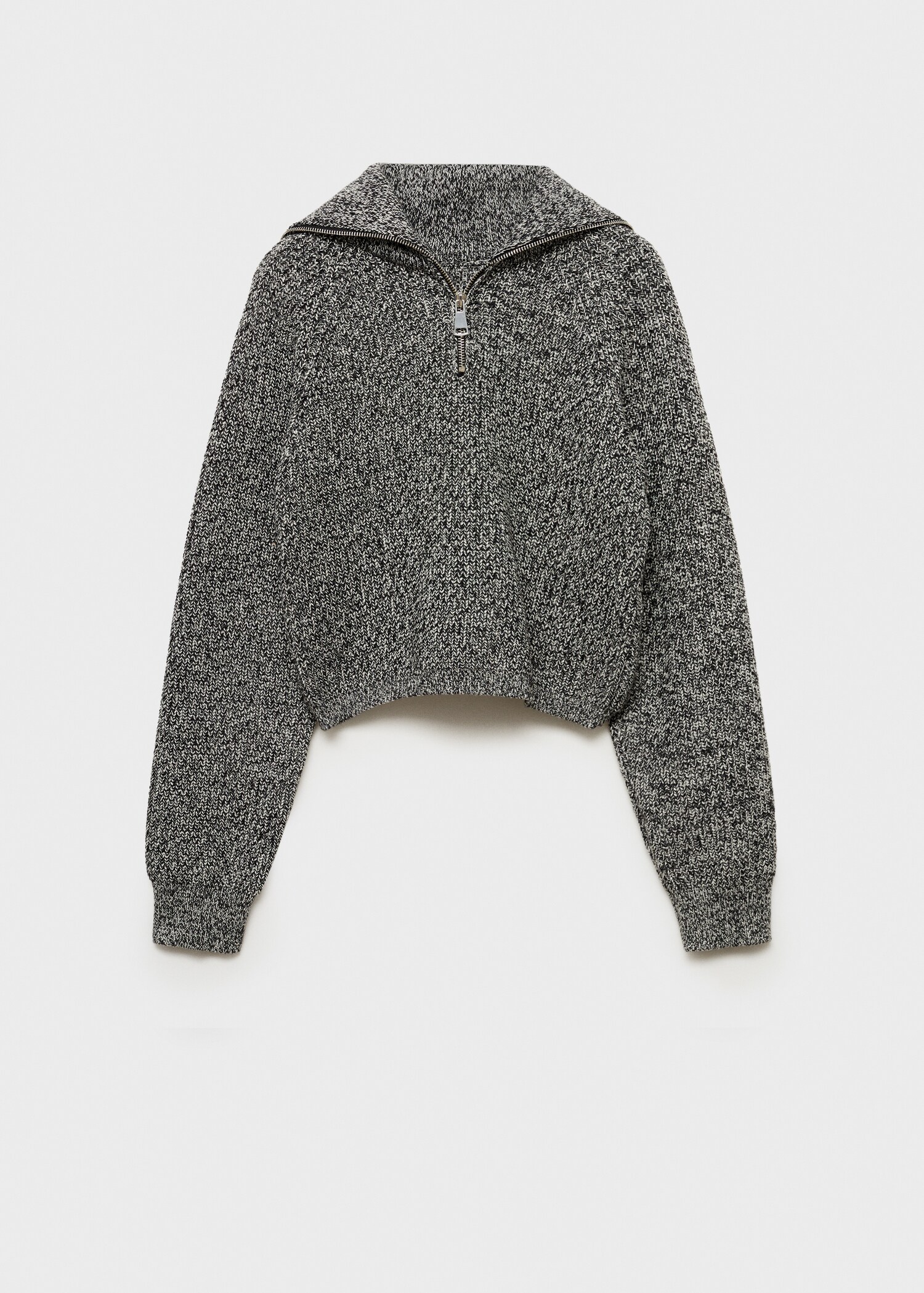 Pull-over jaspé zippé - Article sans modèle