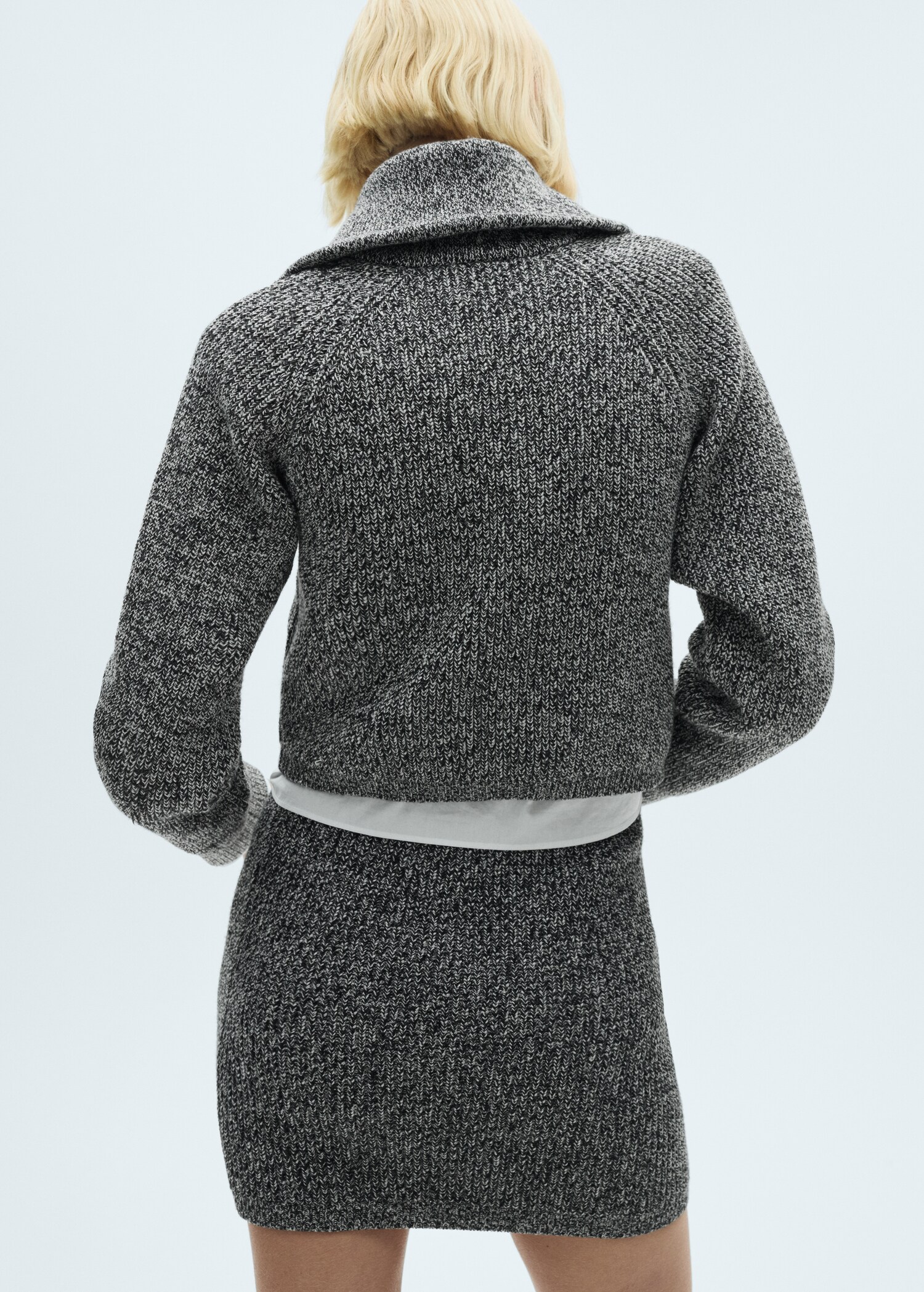 Pull-over jaspé zippé - Verso de l’article