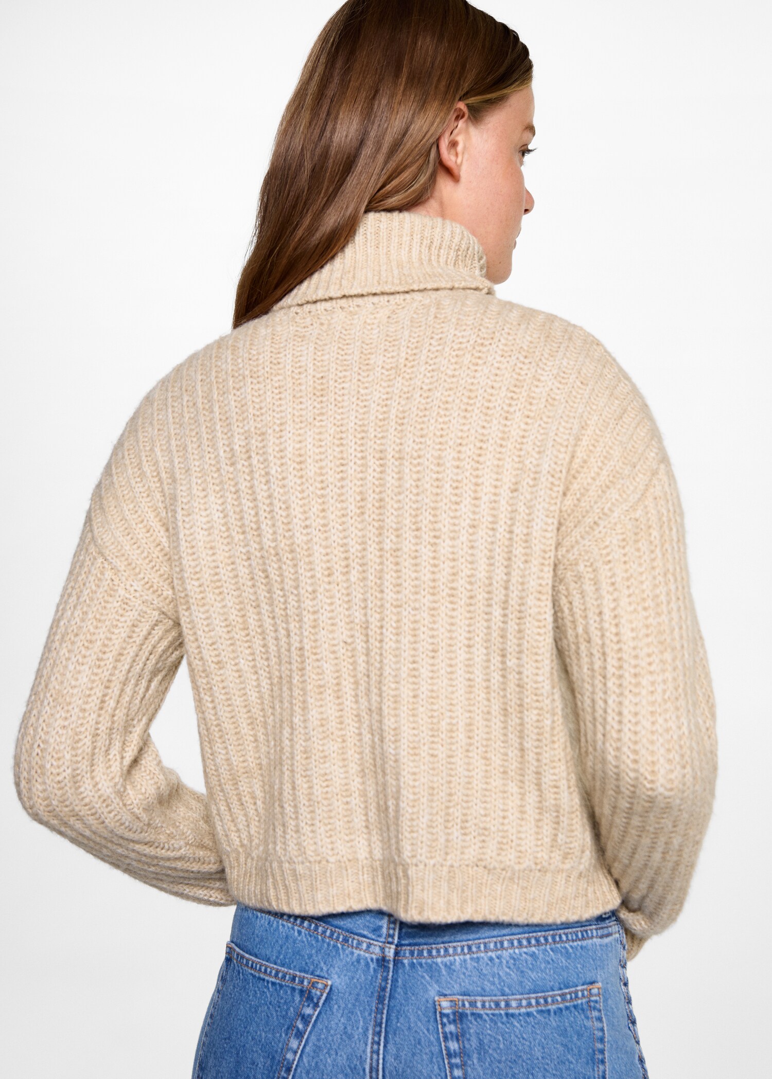 Turtleneck knit sweater - Reverse of the article