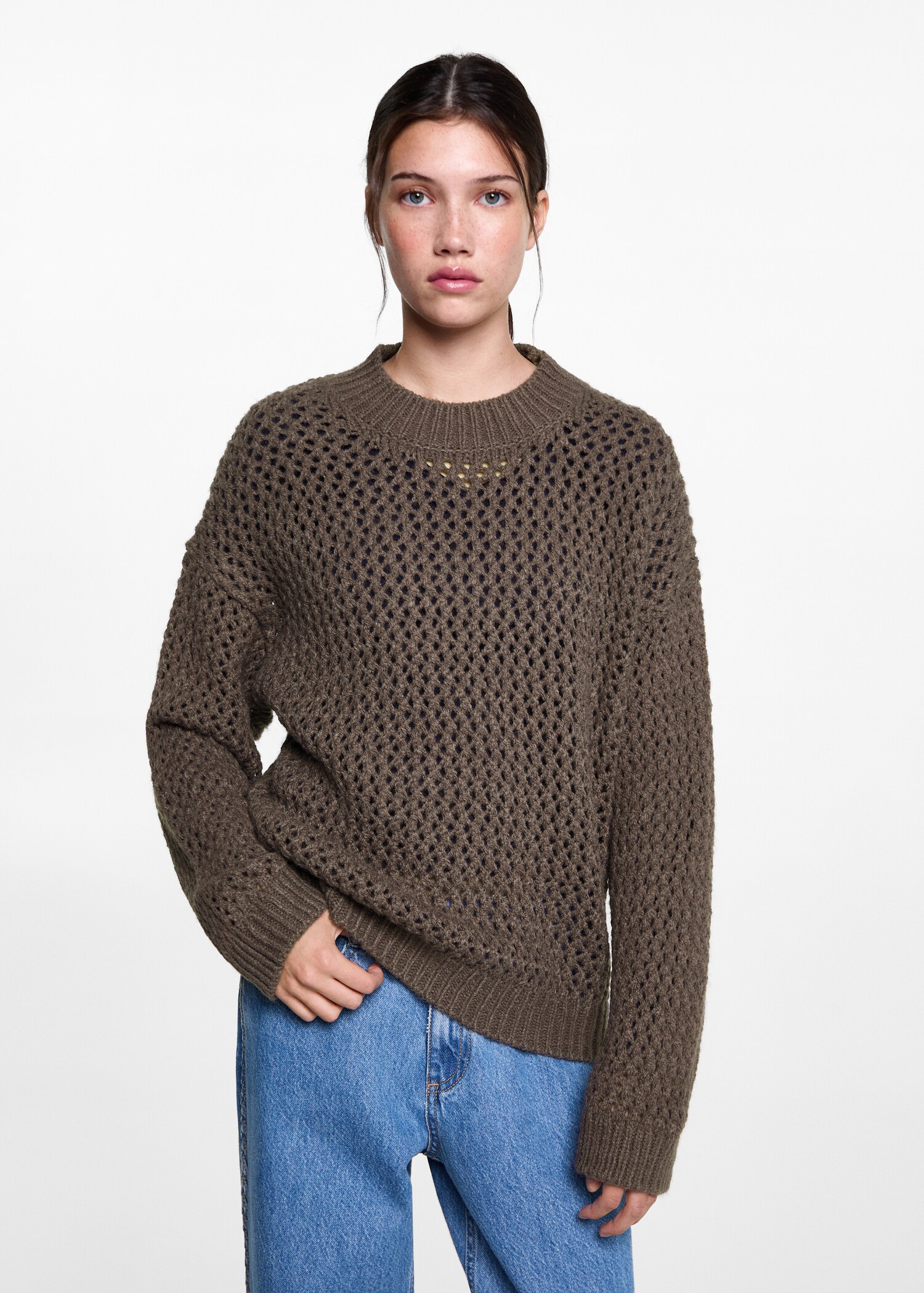 Textured knit sweater - Medium plane