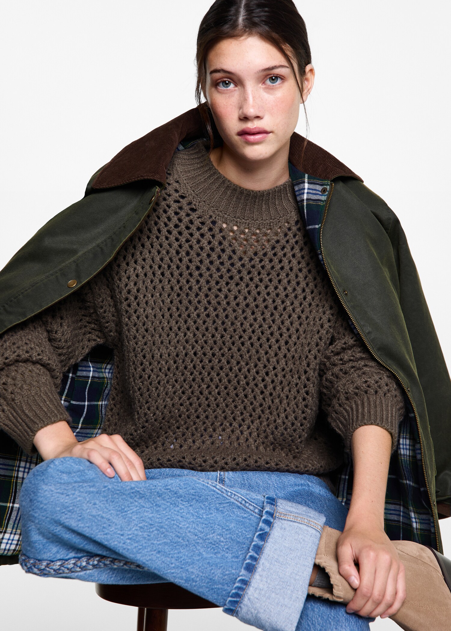 Textured knit sweater - Details of the article 2