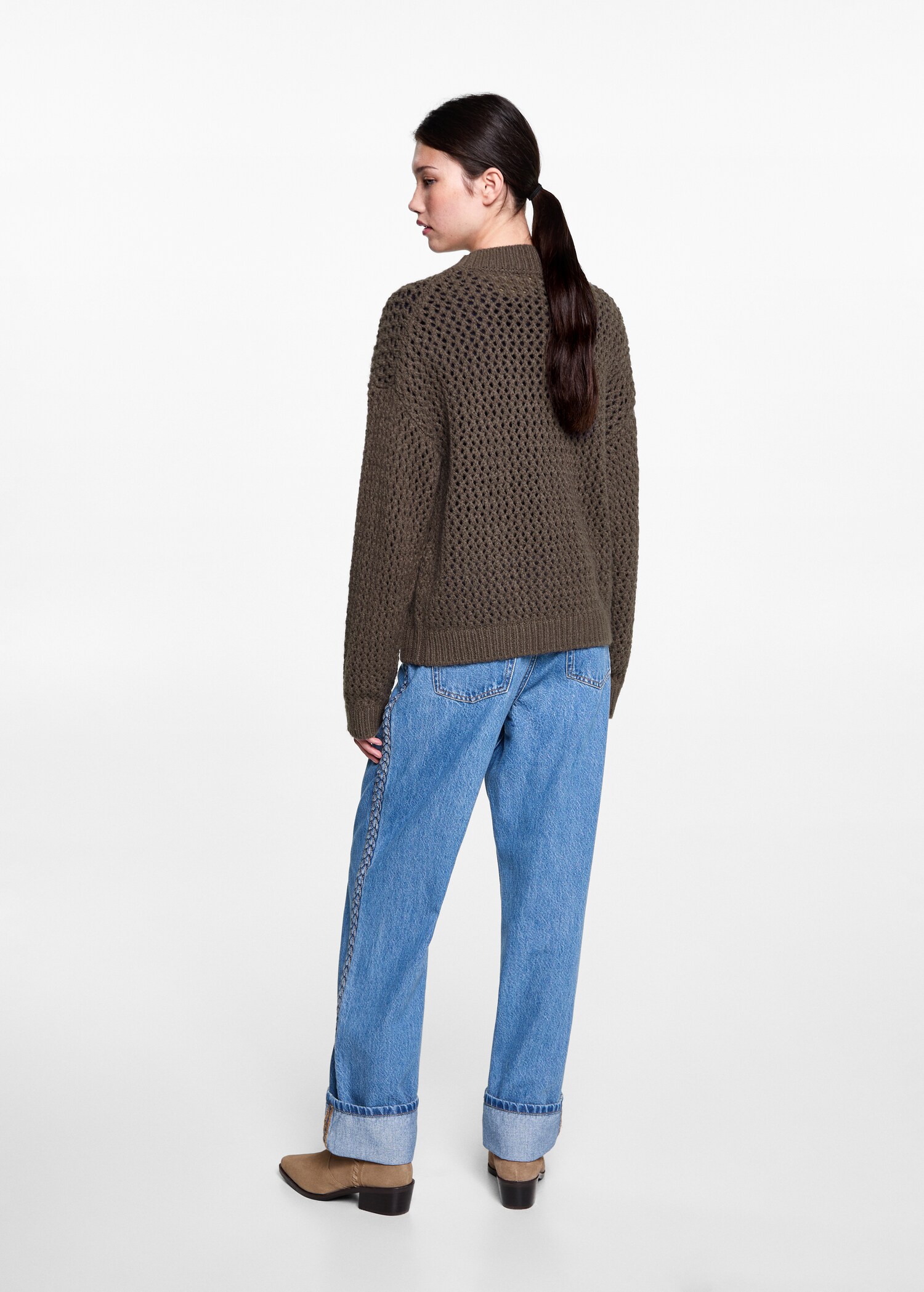 Textured knit sweater - Reverse of the article