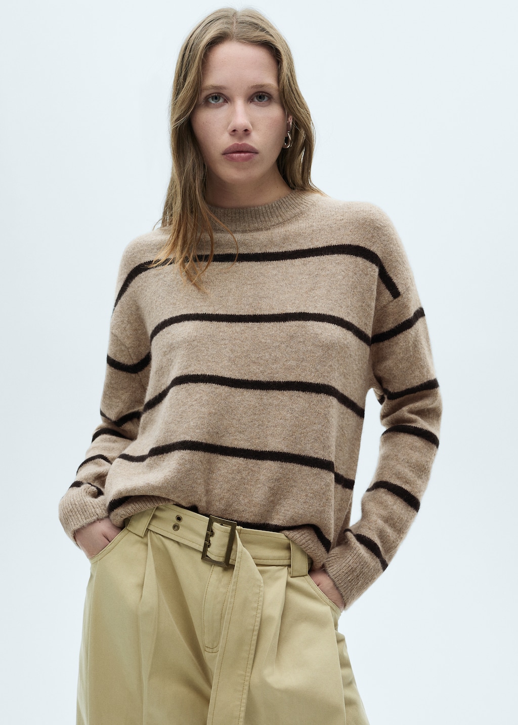 Knit striped sweater