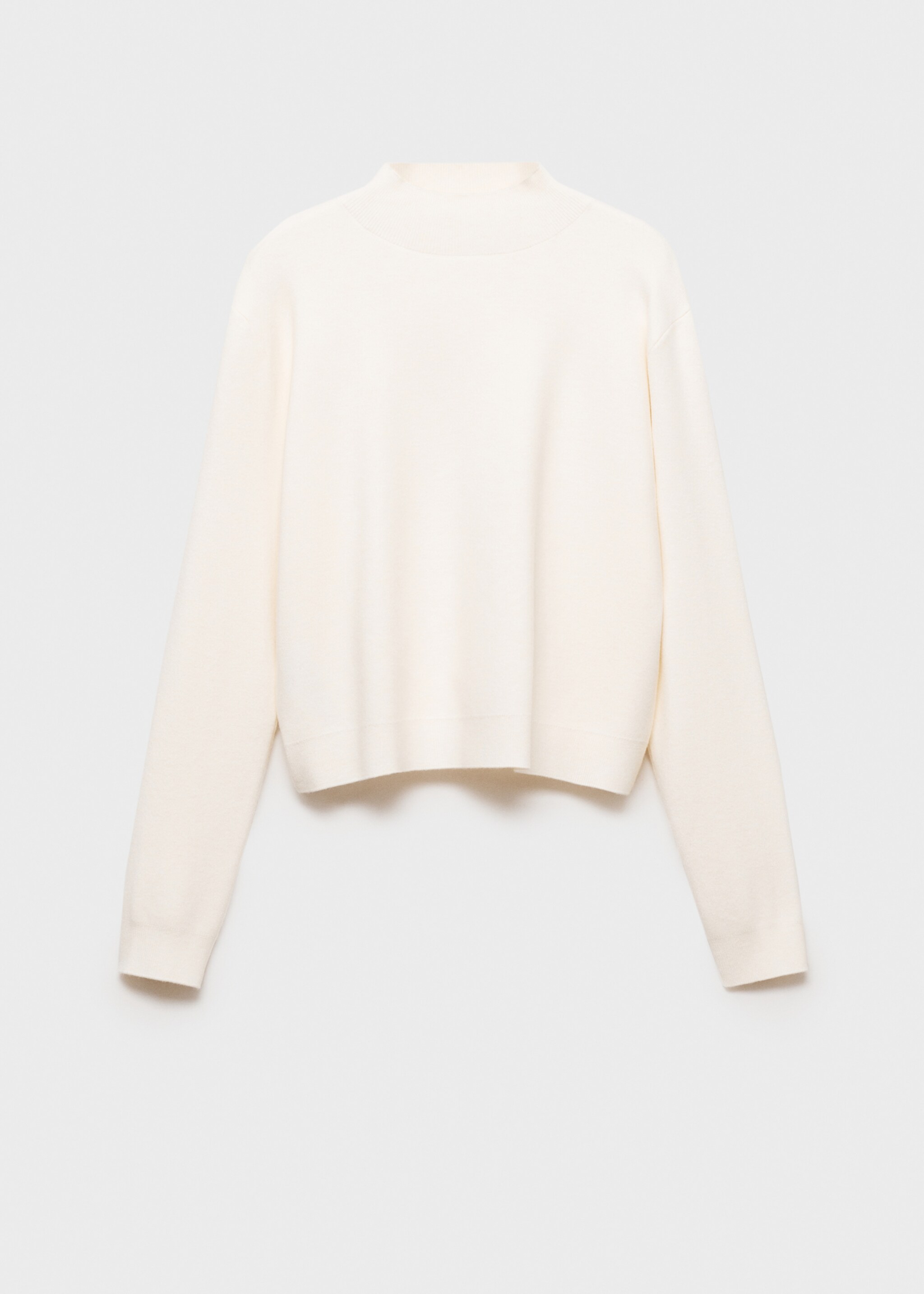 Knitted sweater with perkins neck - Article without model, Ecru. Ref: 77007697-00.