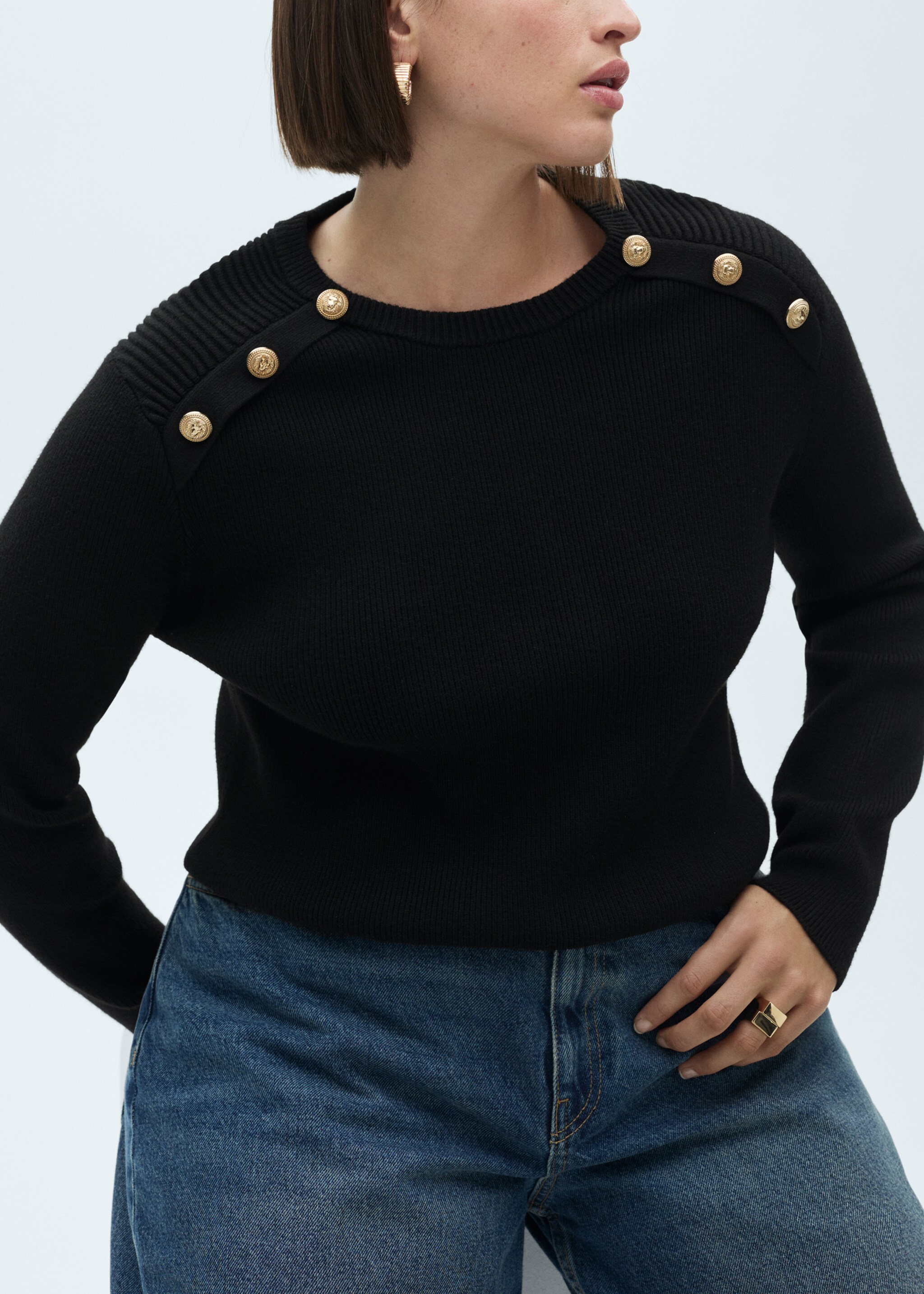 Sweater with jewel buttons - Details of the article 5