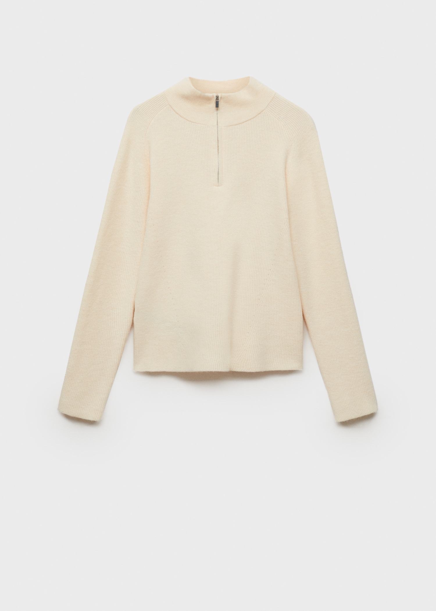 Perkins-neck sweater with zip - Article without model