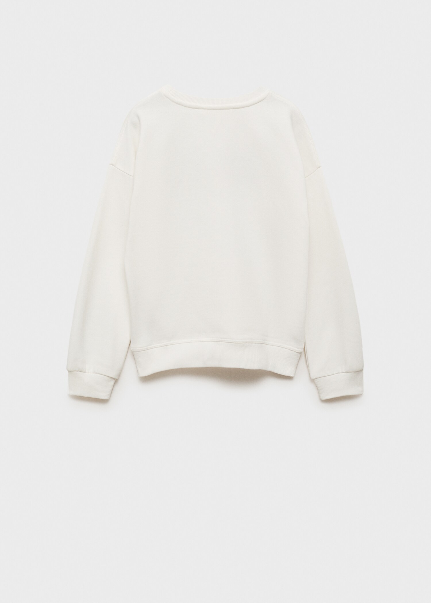 Embroidered detail cotton sweatshirt - Reverse of the article