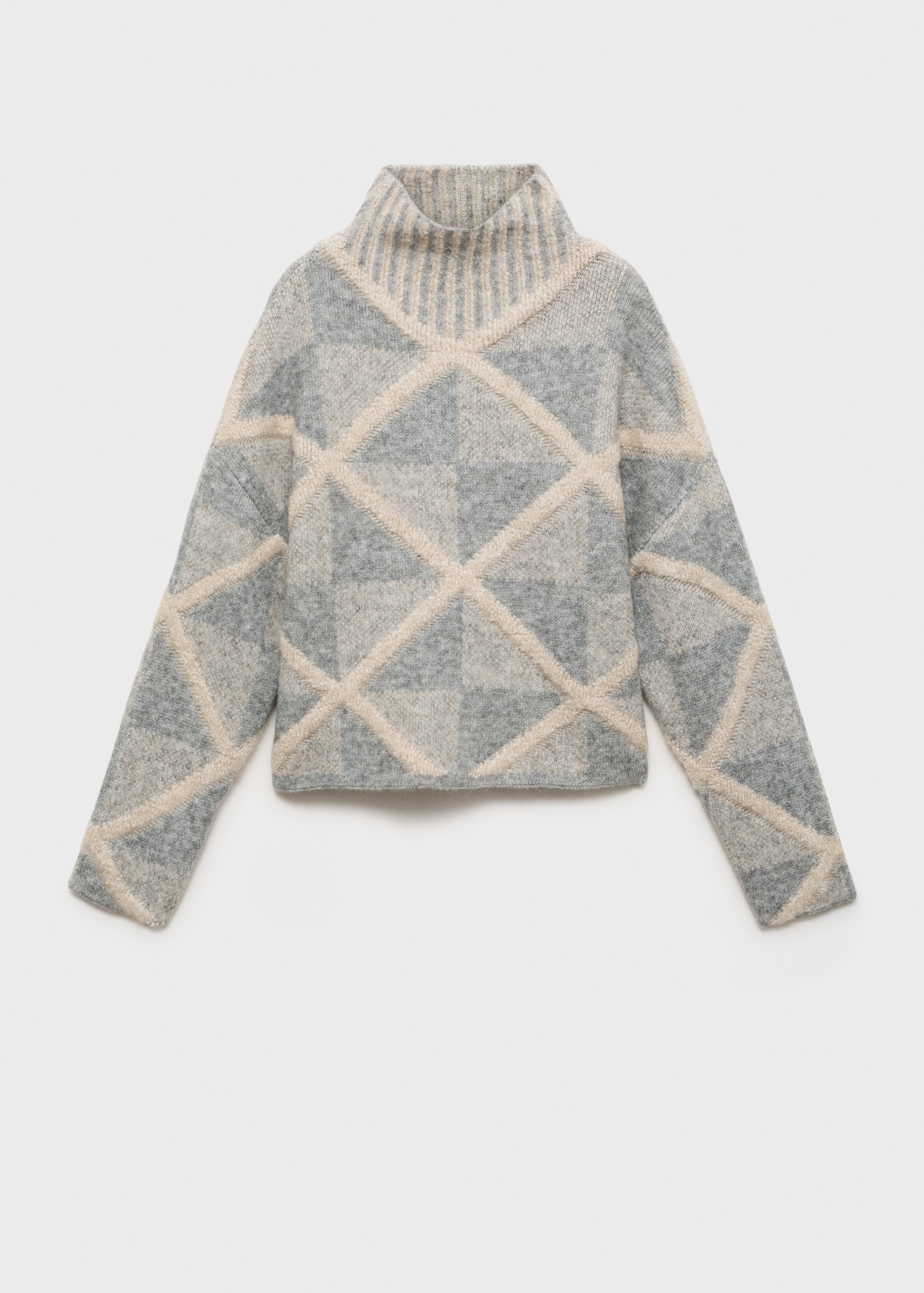 Turtleneck rhombus sweater - Article without model