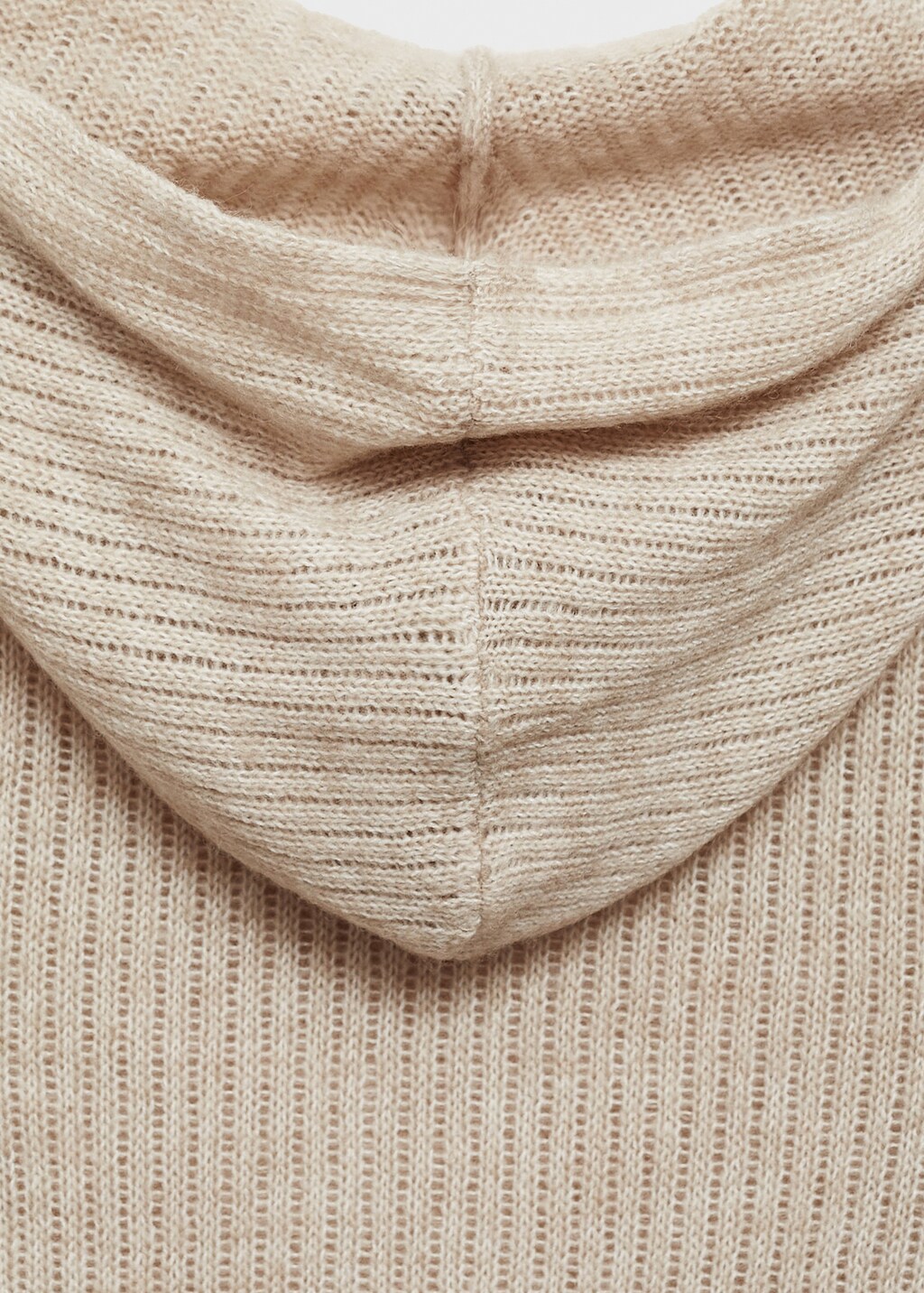Hooded ribbed sweater deals